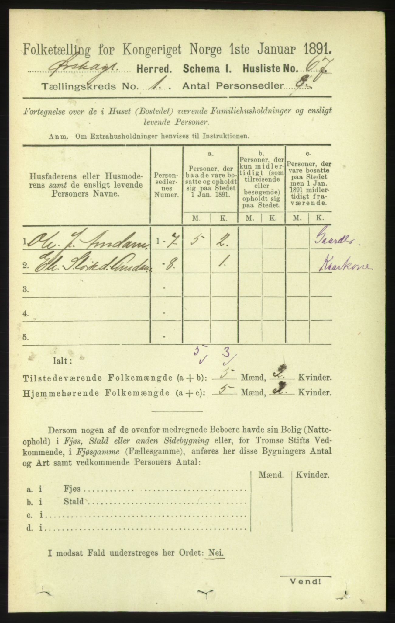 RA, 1891 census for 1527 Ørskog, 1891, p. 86