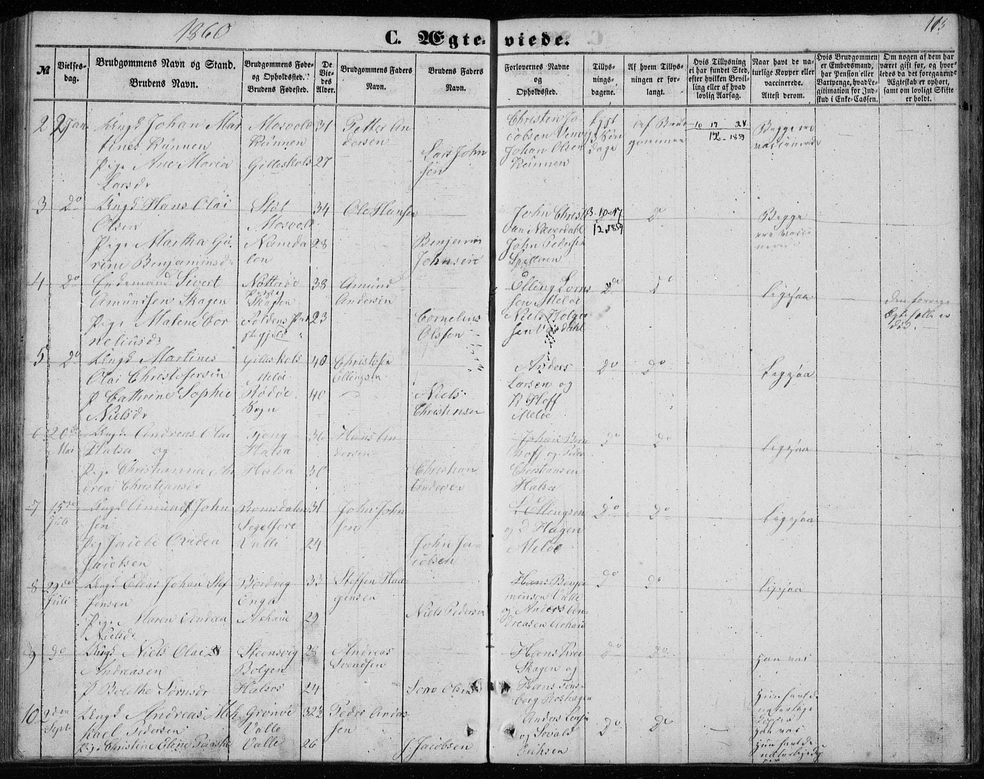 Ministerialprotokoller, klokkerbøker og fødselsregistre - Nordland, SAT/A-1459/843/L0633: Parish register (copy) no. 843C02, 1853-1873, p. 115