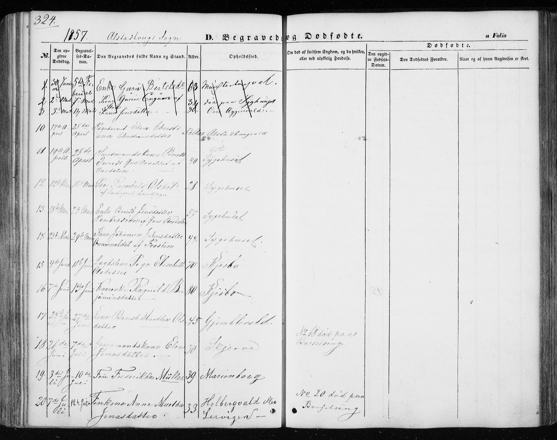 Ministerialprotokoller, klokkerbøker og fødselsregistre - Nord-Trøndelag, AV/SAT-A-1458/717/L0154: Parish register (official) no. 717A07 /1, 1850-1862, p. 324