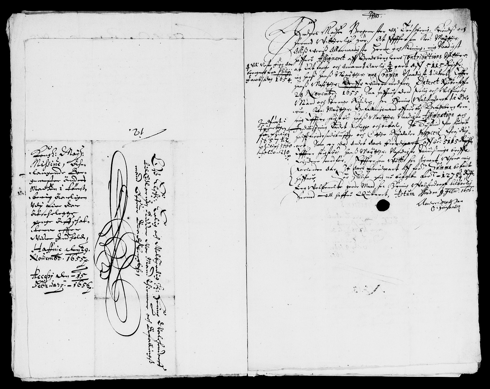 Rentekammeret inntil 1814, Reviderte regnskaper, Lensregnskaper, AV/RA-EA-5023/R/Rb/Rbp/L0043: Bratsberg len, 1656-1658