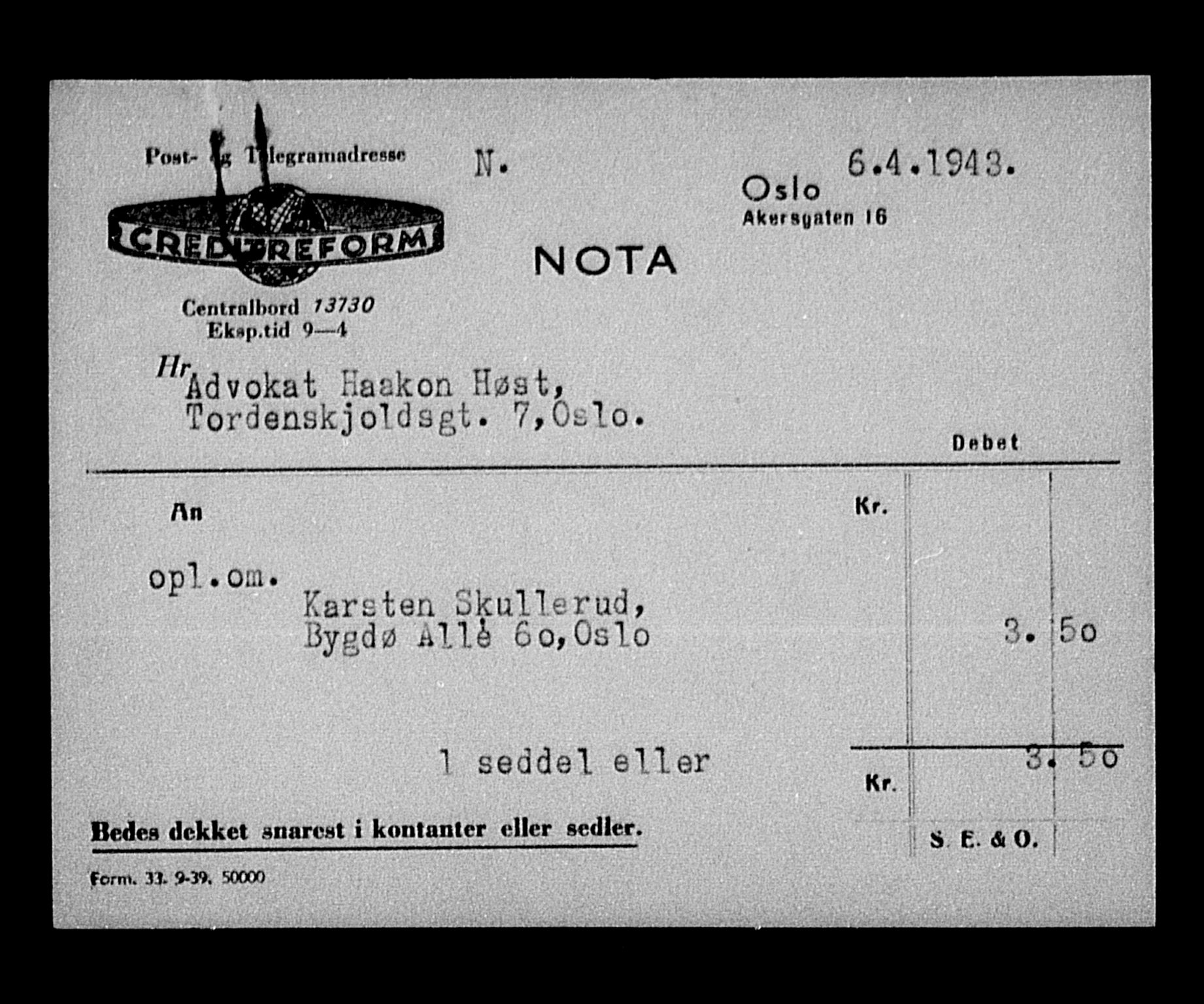 Justisdepartementet, Tilbakeføringskontoret for inndratte formuer, RA/S-1564/H/Hc/Hcc/L0976: --, 1945-1947, p. 320