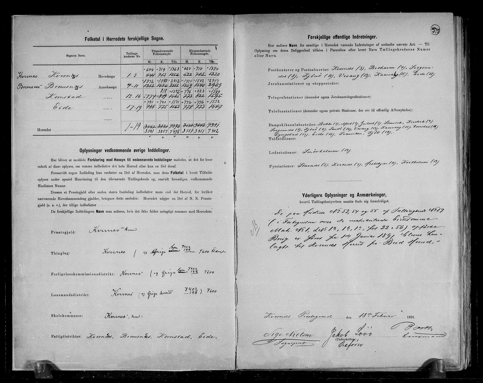 RA, 1891 census for 1553 Kvernes, 1891, p. 3