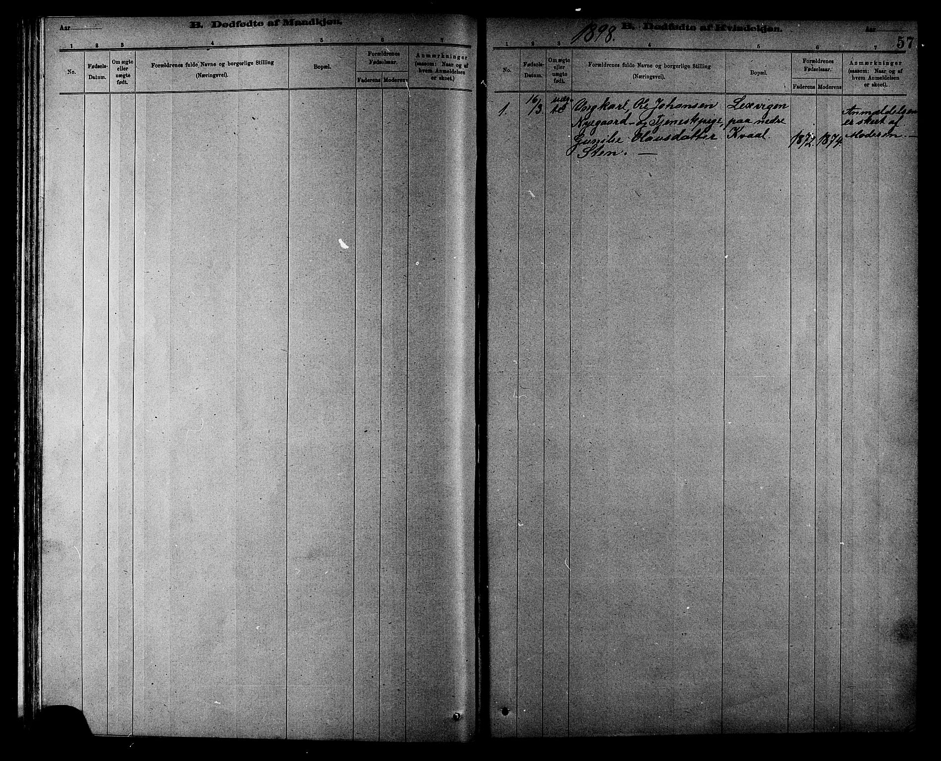 Ministerialprotokoller, klokkerbøker og fødselsregistre - Sør-Trøndelag, AV/SAT-A-1456/608/L0341: Parish register (copy) no. 608C07, 1890-1912, p. 57