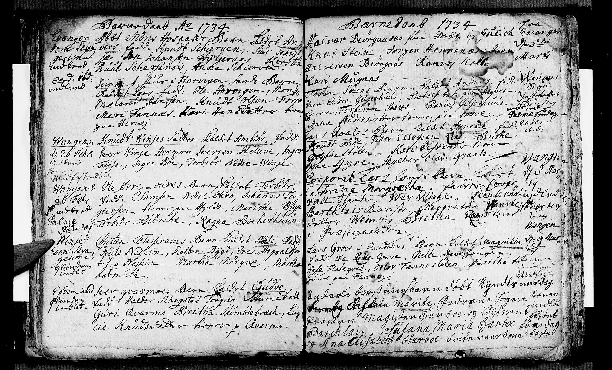 Voss sokneprestembete, AV/SAB-A-79001/H/Haa: Parish register (official) no. A 4, 1732-1736, p. 40