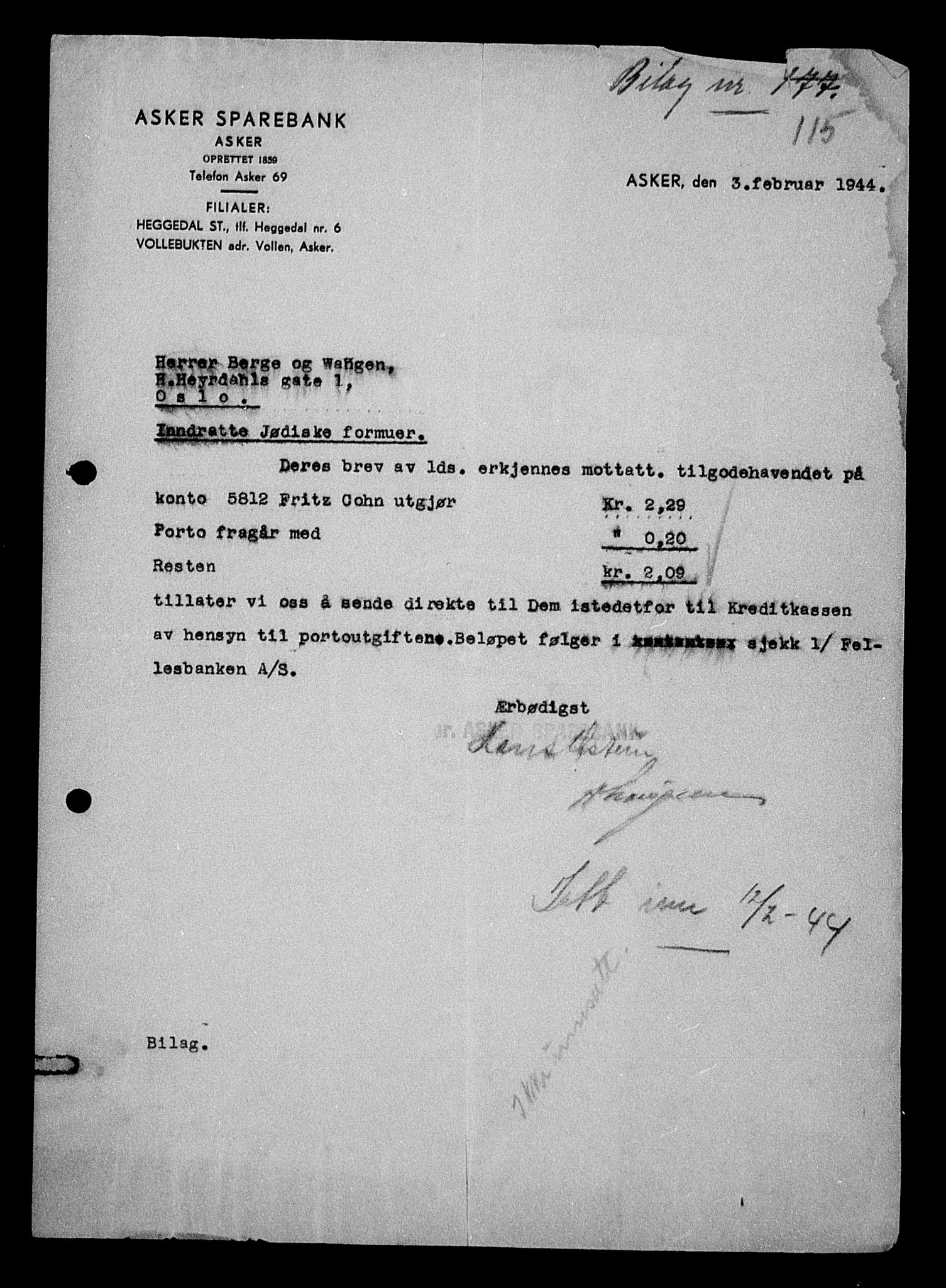 Justisdepartementet, Tilbakeføringskontoret for inndratte formuer, AV/RA-S-1564/H/Hc/Hcc/L0928: --, 1945-1947, p. 471