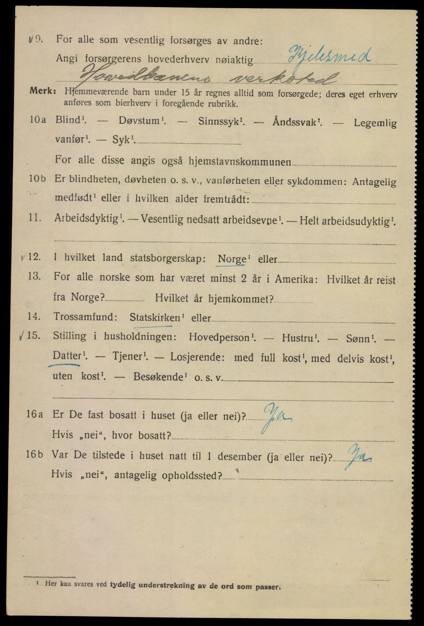 SAO, 1920 census for Kristiania, 1920, p. 186922