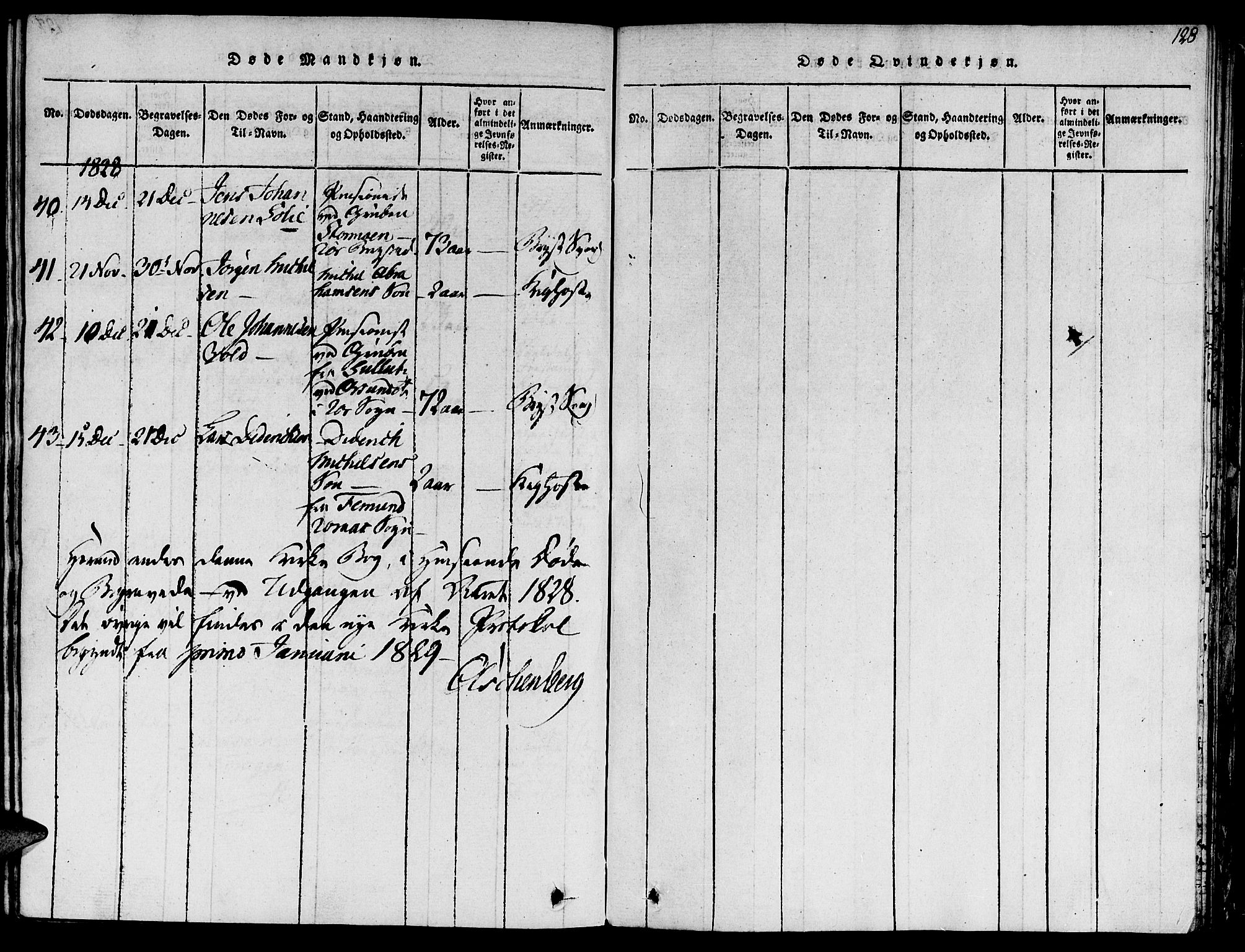 Ministerialprotokoller, klokkerbøker og fødselsregistre - Sør-Trøndelag, SAT/A-1456/681/L0929: Parish register (official) no. 681A07, 1817-1828, p. 128
