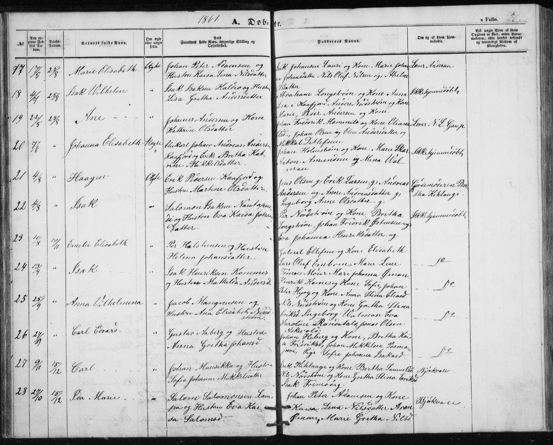 Alta sokneprestkontor, SATØ/S-1338/H/Hb/L0002.klokk: Parish register (copy) no. 2, 1856-1880, p. 26