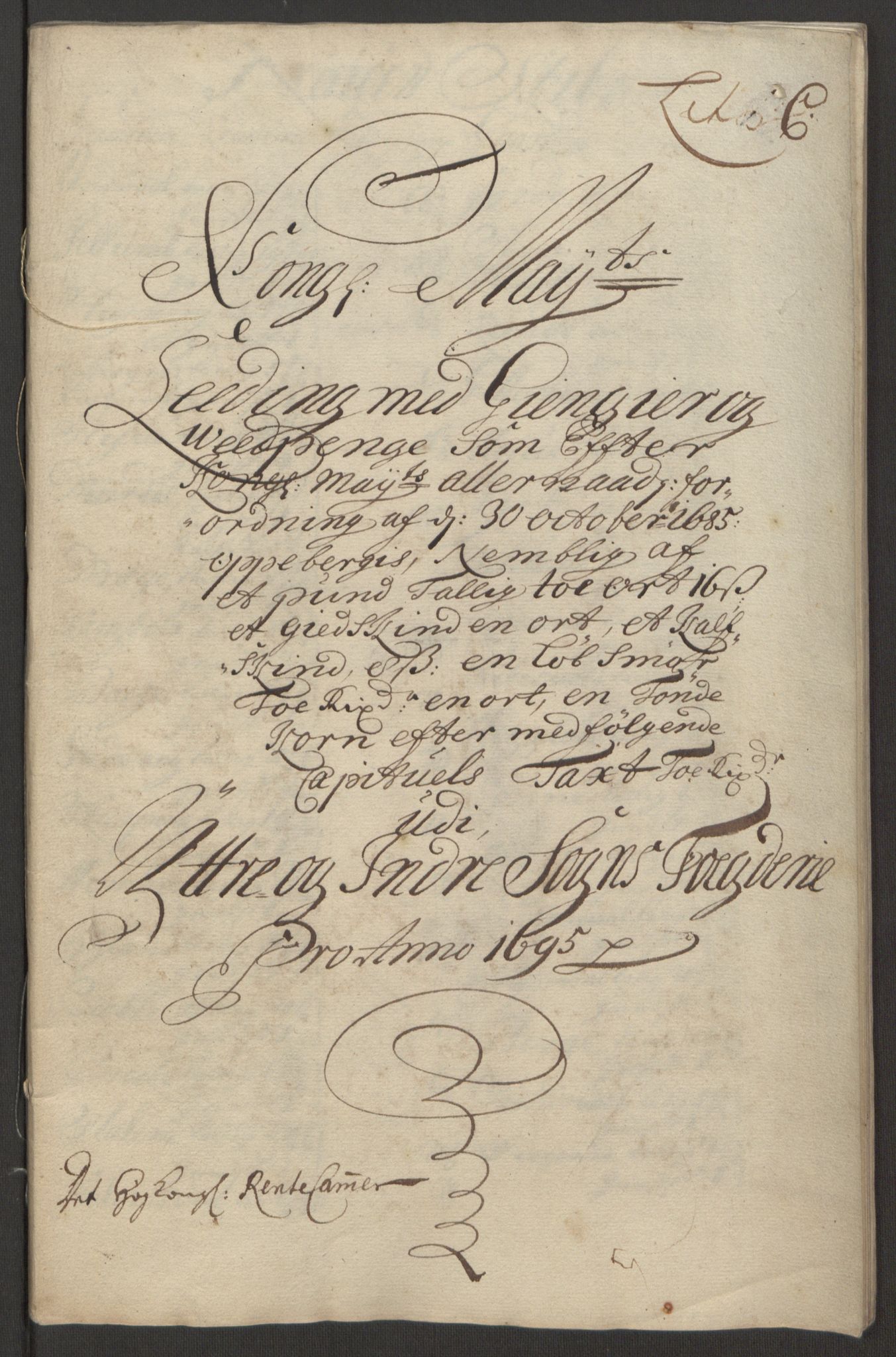 Rentekammeret inntil 1814, Reviderte regnskaper, Fogderegnskap, RA/EA-4092/R52/L3308: Fogderegnskap Sogn, 1695, p. 241
