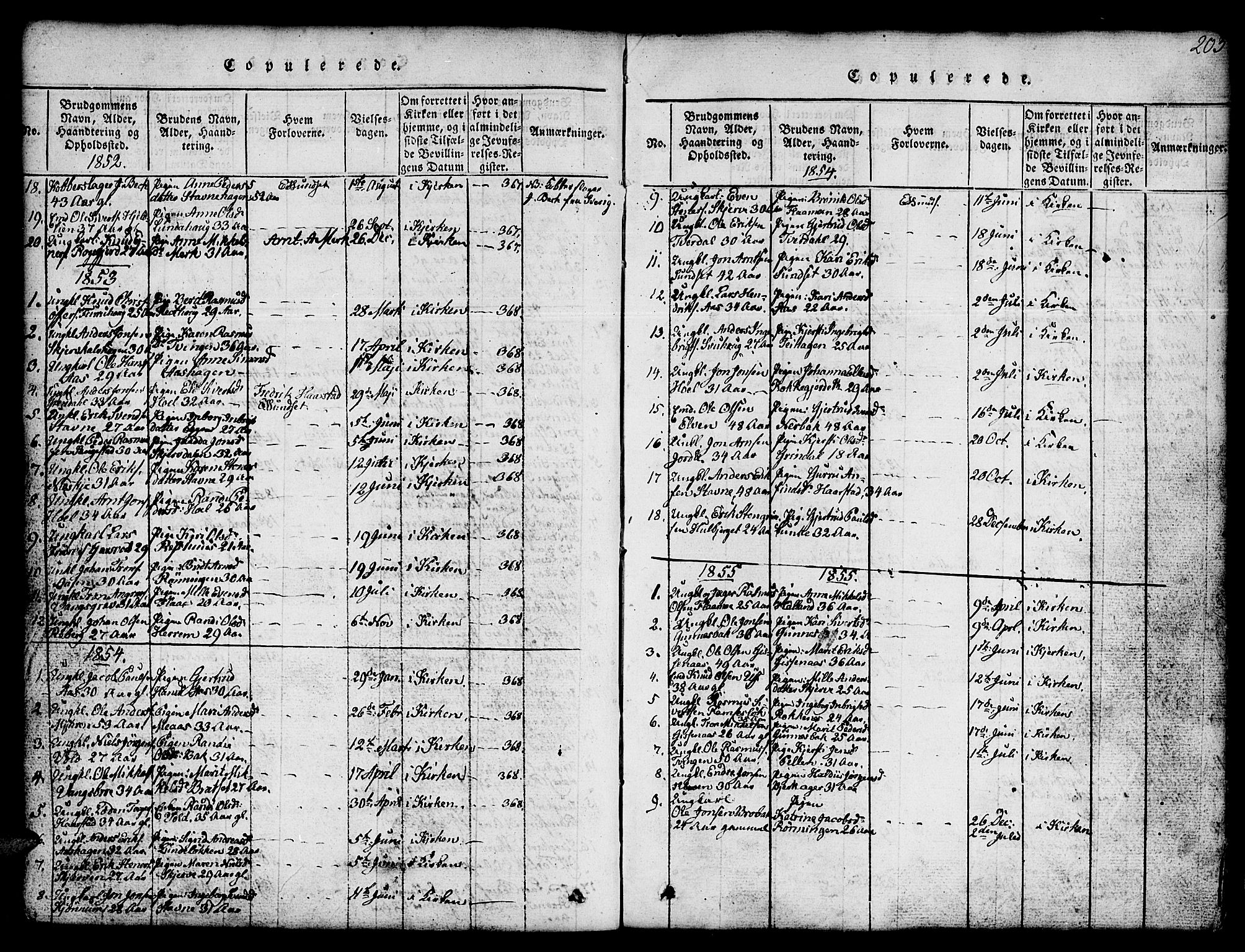 Ministerialprotokoller, klokkerbøker og fødselsregistre - Sør-Trøndelag, SAT/A-1456/674/L0874: Parish register (copy) no. 674C01, 1816-1860, p. 203