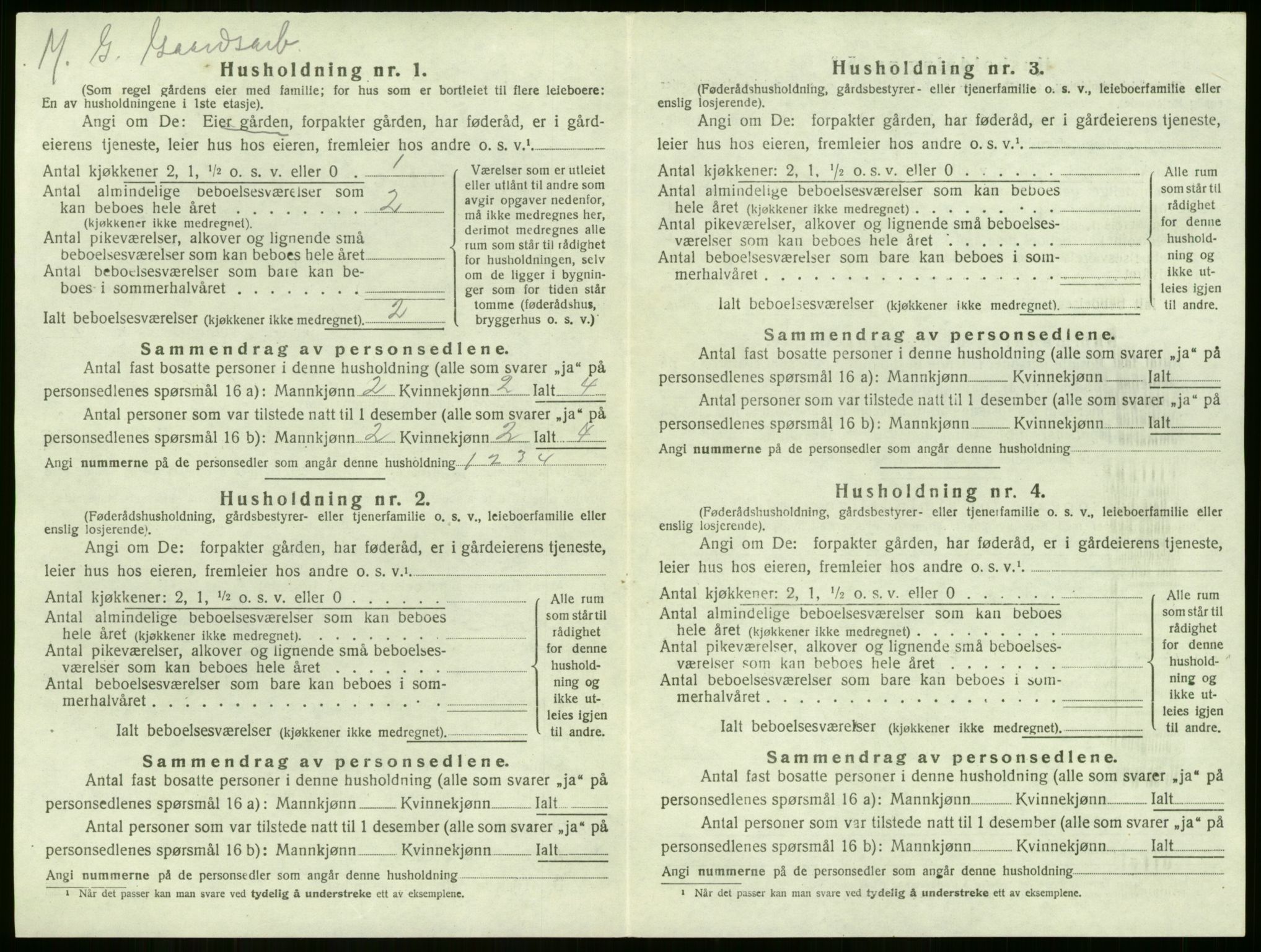 SAKO, 1920 census for Sem, 1920, p. 1278