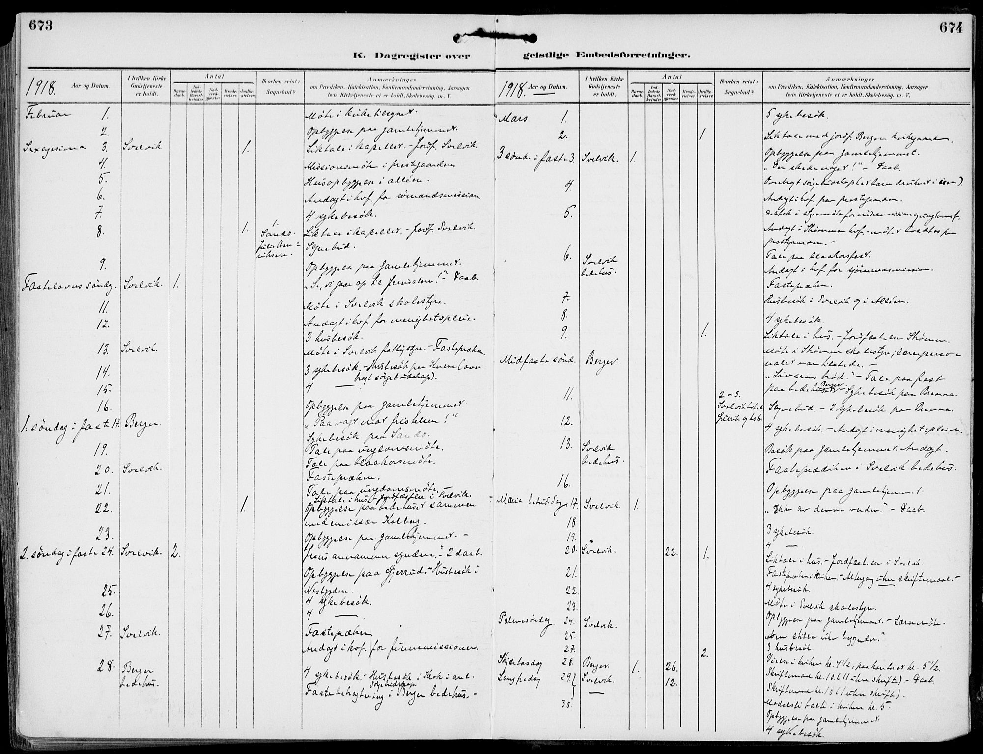 Strømm kirkebøker, AV/SAKO-A-322/F/Fb/L0002: Parish register (official) no. II 2, 1900-1919, p. 673-674