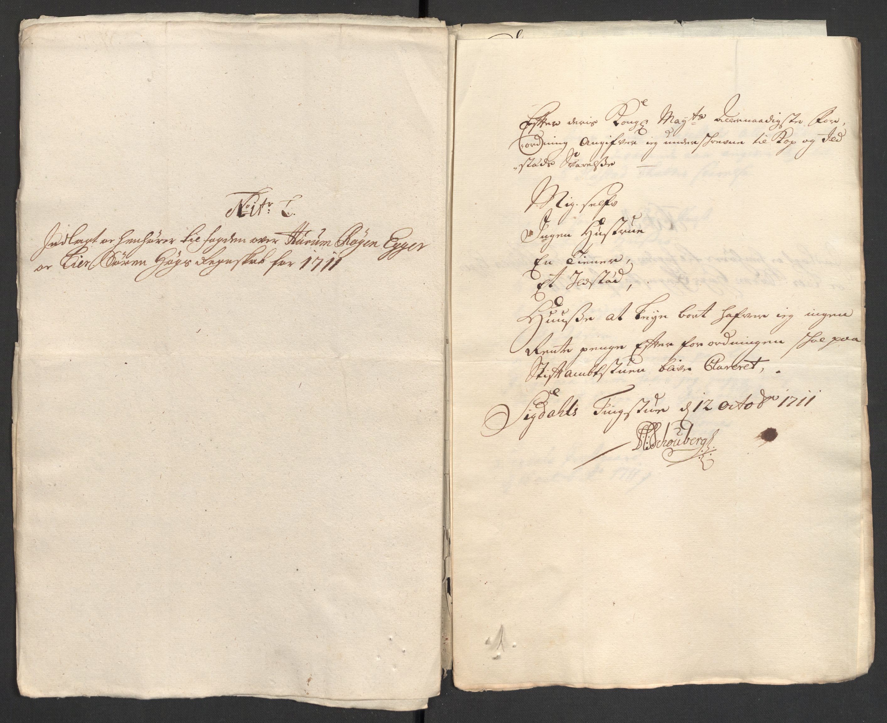 Rentekammeret inntil 1814, Reviderte regnskaper, Fogderegnskap, AV/RA-EA-4092/R31/L1705: Fogderegnskap Hurum, Røyken, Eiker, Lier og Buskerud, 1711, p. 258