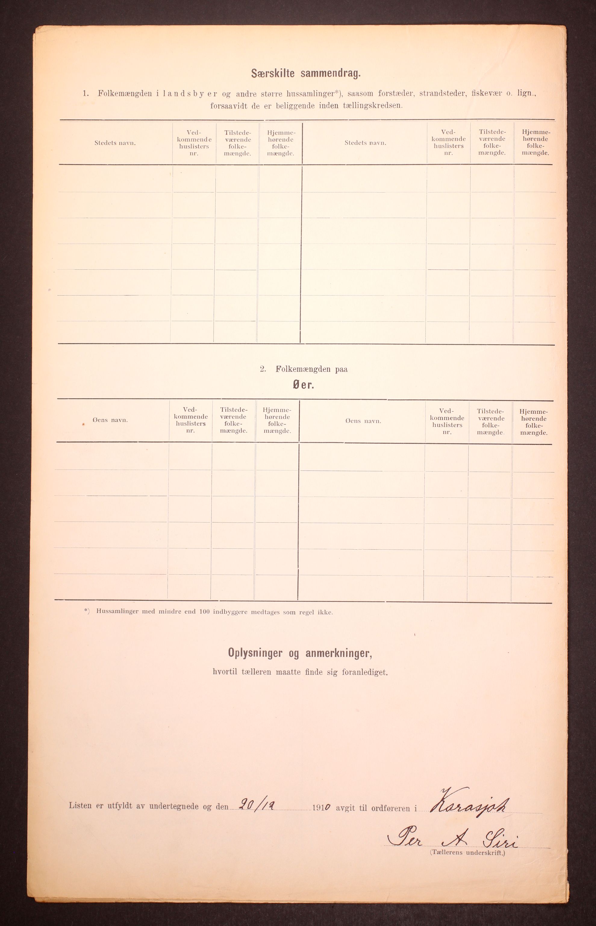 RA, 1910 census for Karasjok, 1910, p. 12