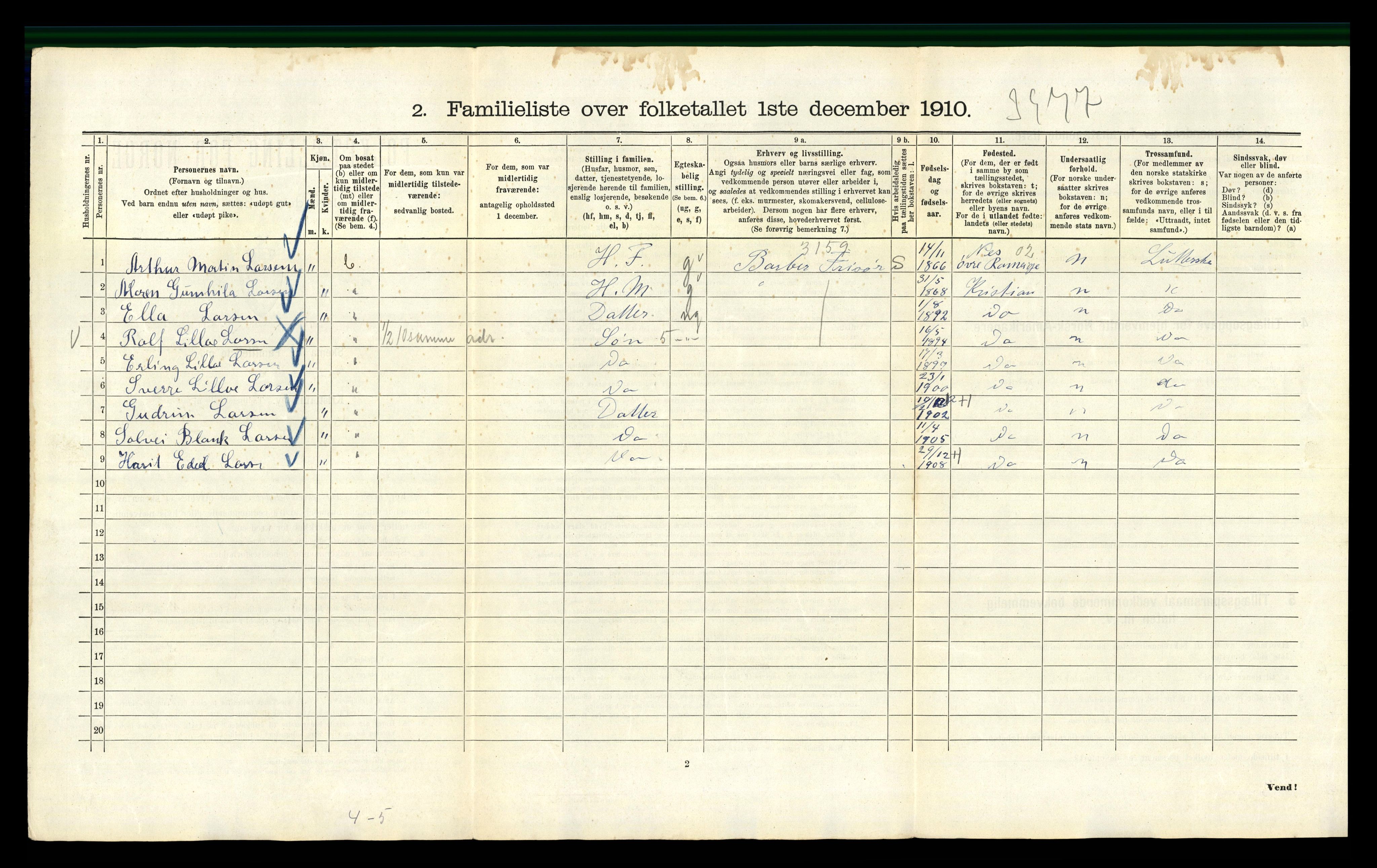 RA, 1910 census for Kristiania, 1910, p. 72148