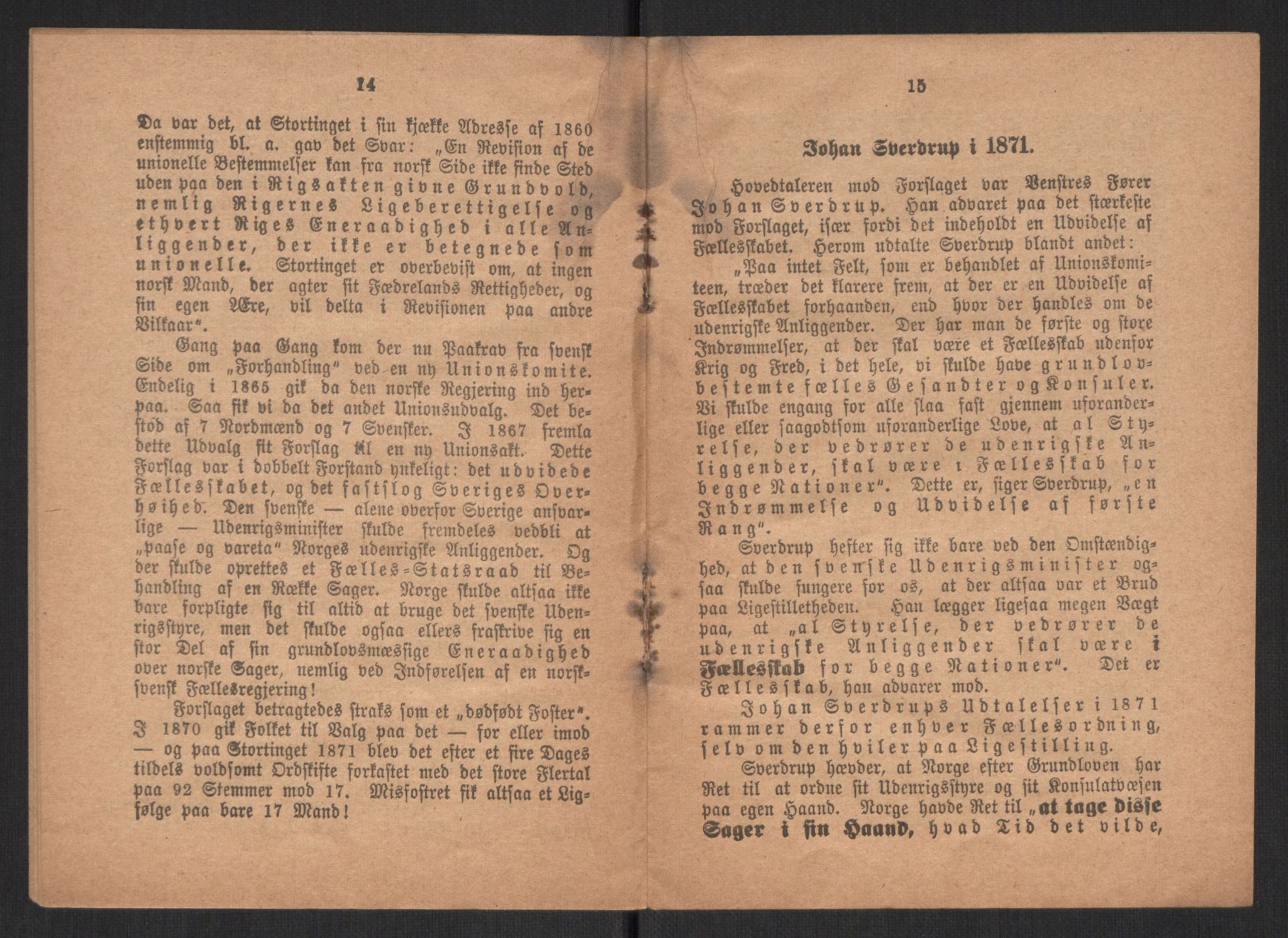 Venstres Hovedorganisasjon, RA/PA-0876/X/L0001: De eldste skrifter, 1860-1936, p. 721