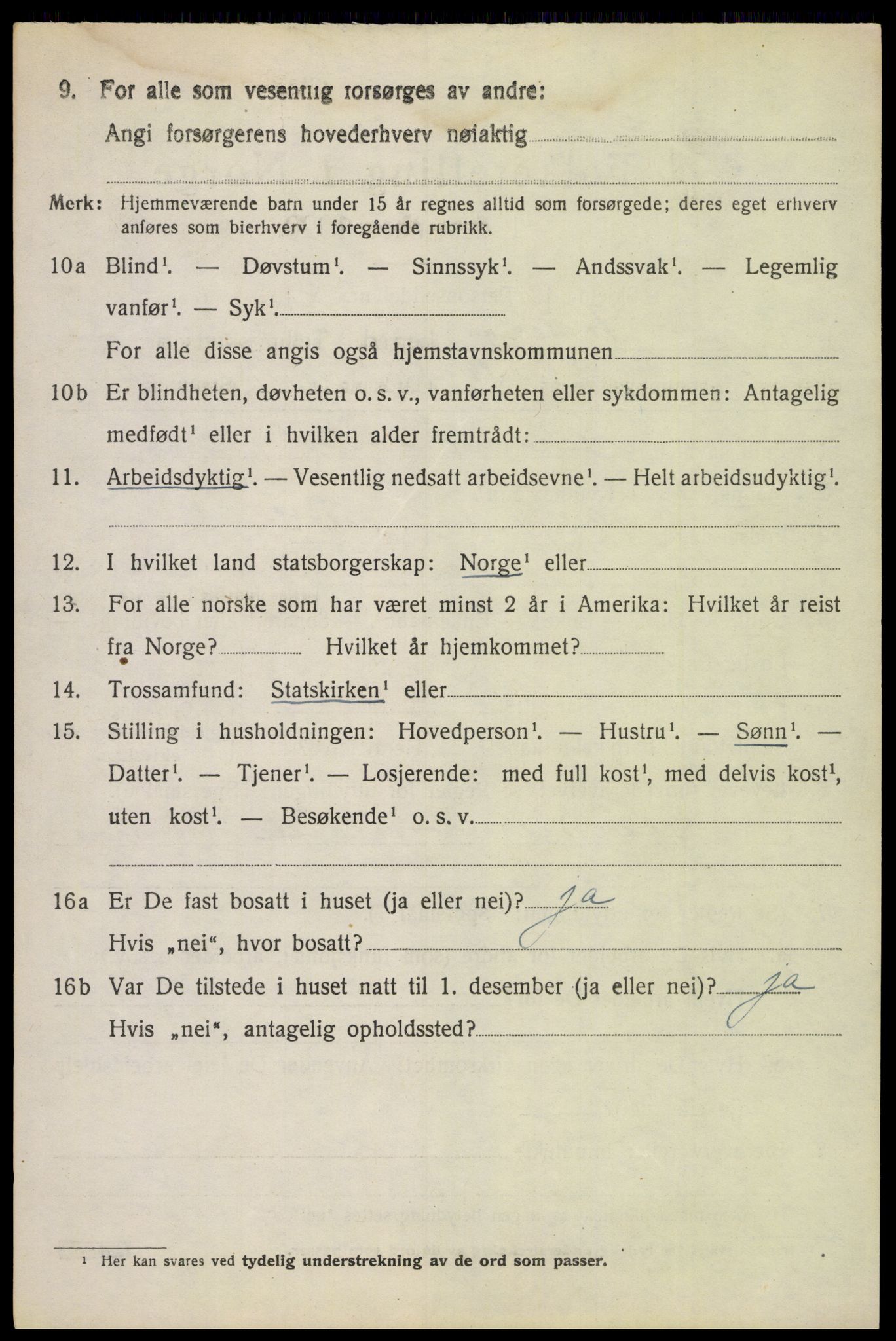 SAH, 1920 census for Fåberg, 1920, p. 3383