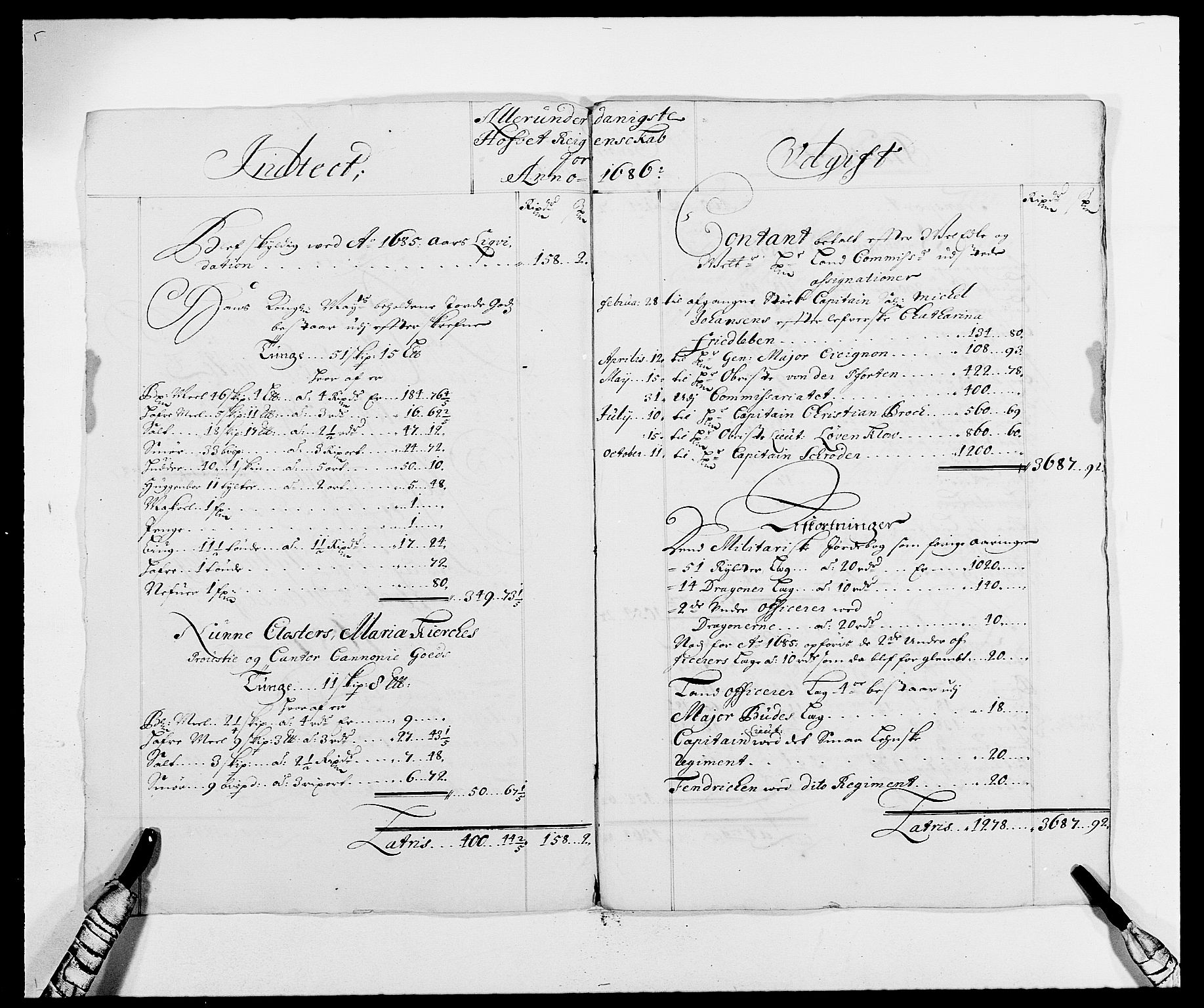 Rentekammeret inntil 1814, Reviderte regnskaper, Fogderegnskap, RA/EA-4092/R02/L0105: Fogderegnskap Moss og Verne kloster, 1685-1687, p. 120