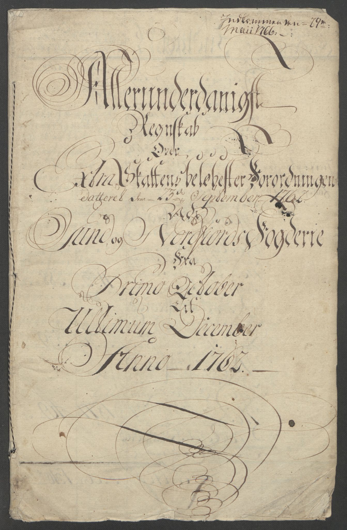 Rentekammeret inntil 1814, Reviderte regnskaper, Fogderegnskap, RA/EA-4092/R53/L3550: Ekstraskatten Sunn- og Nordfjord, 1762-1771, p. 5
