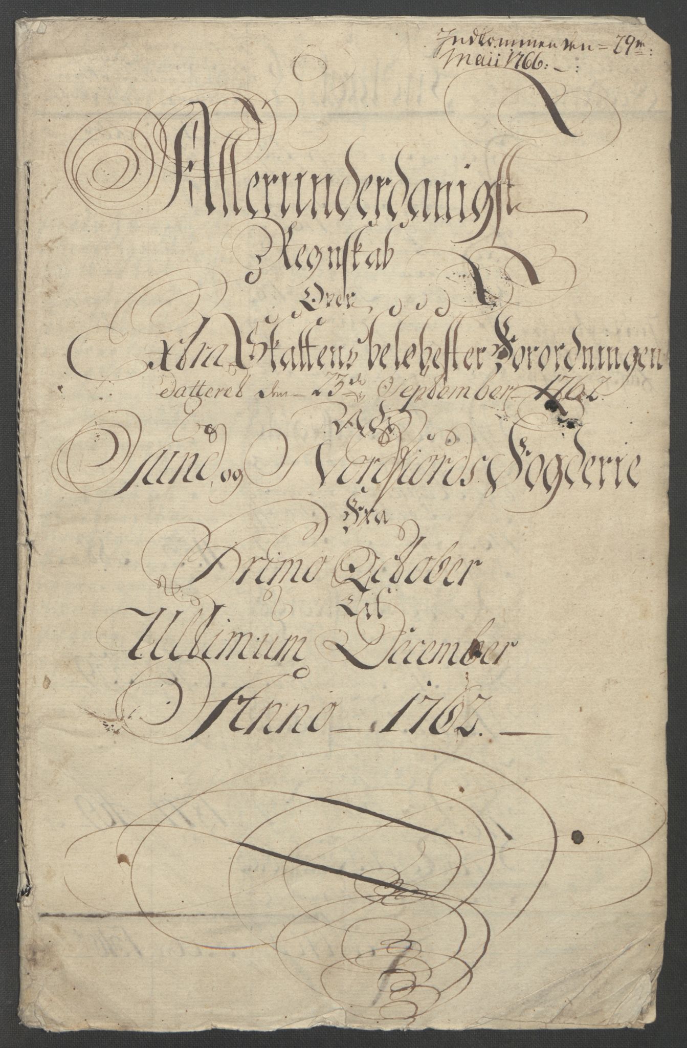 Rentekammeret inntil 1814, Reviderte regnskaper, Fogderegnskap, AV/RA-EA-4092/R53/L3550: Ekstraskatten Sunn- og Nordfjord, 1762-1771, p. 5