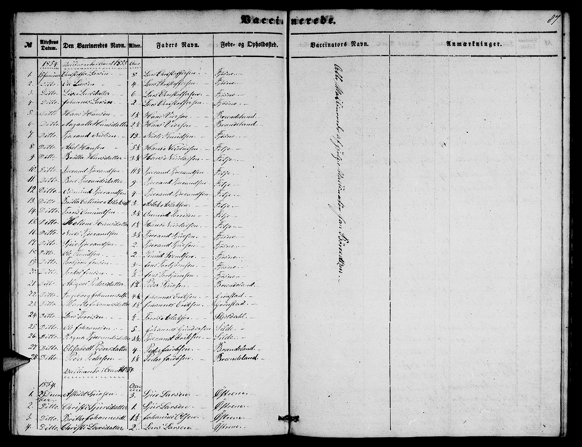 Etne sokneprestembete, SAB/A-75001/H/Hab: Parish register (copy) no. A 2, 1851-1862, p. 87
