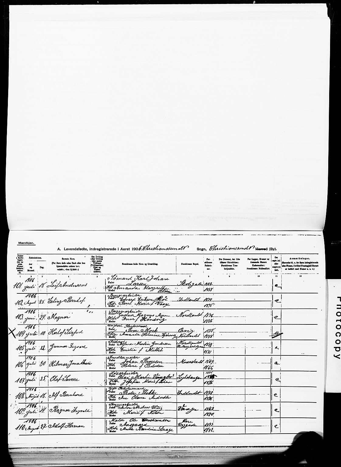 Ministerialprotokoller, klokkerbøker og fødselsregistre - Møre og Romsdal, AV/SAT-A-1454/572/L0858: Parish register (official) no. 572D02, 1903-1912