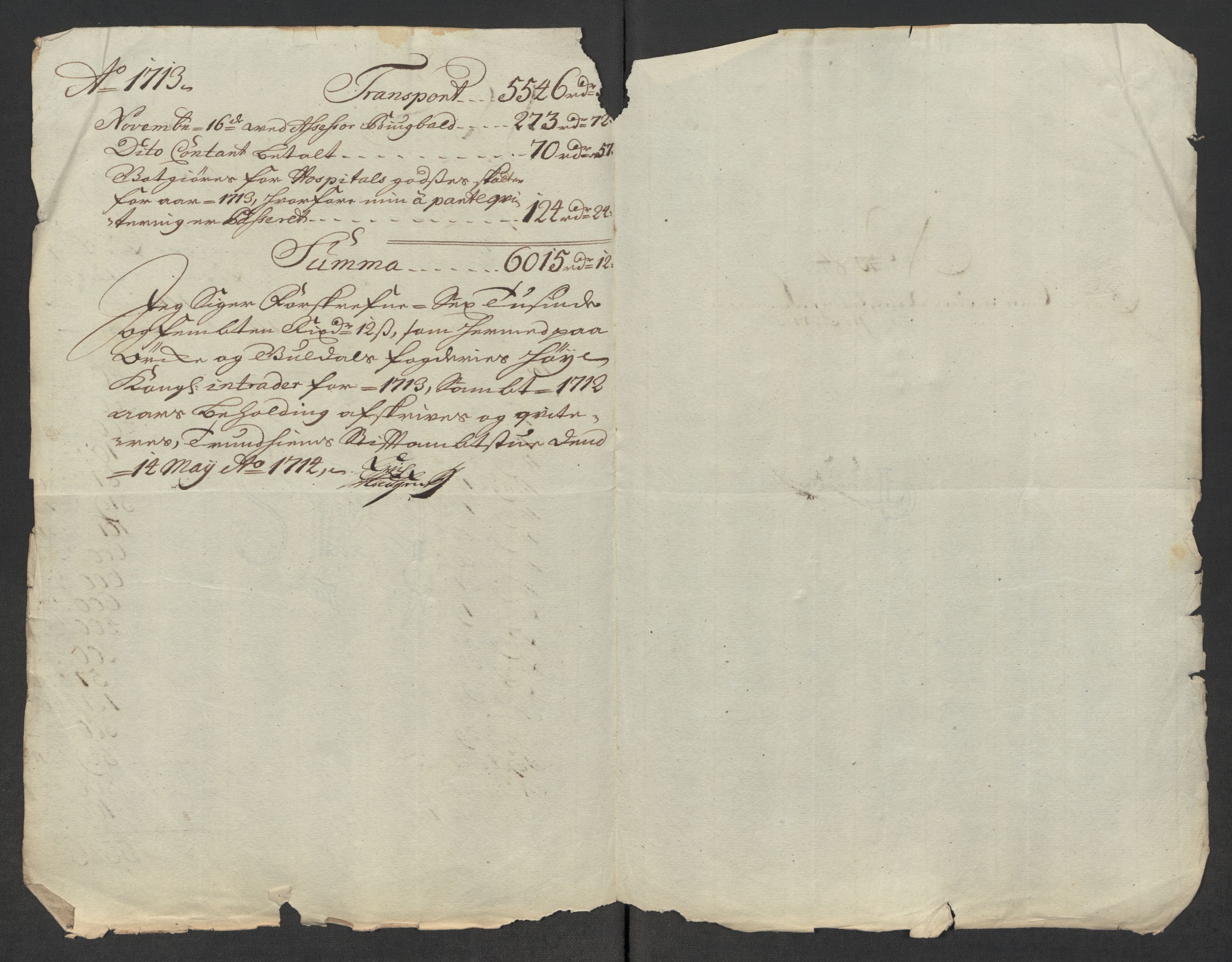 Rentekammeret inntil 1814, Reviderte regnskaper, Fogderegnskap, AV/RA-EA-4092/R60/L3964: Fogderegnskap Orkdal og Gauldal, 1713, p. 575