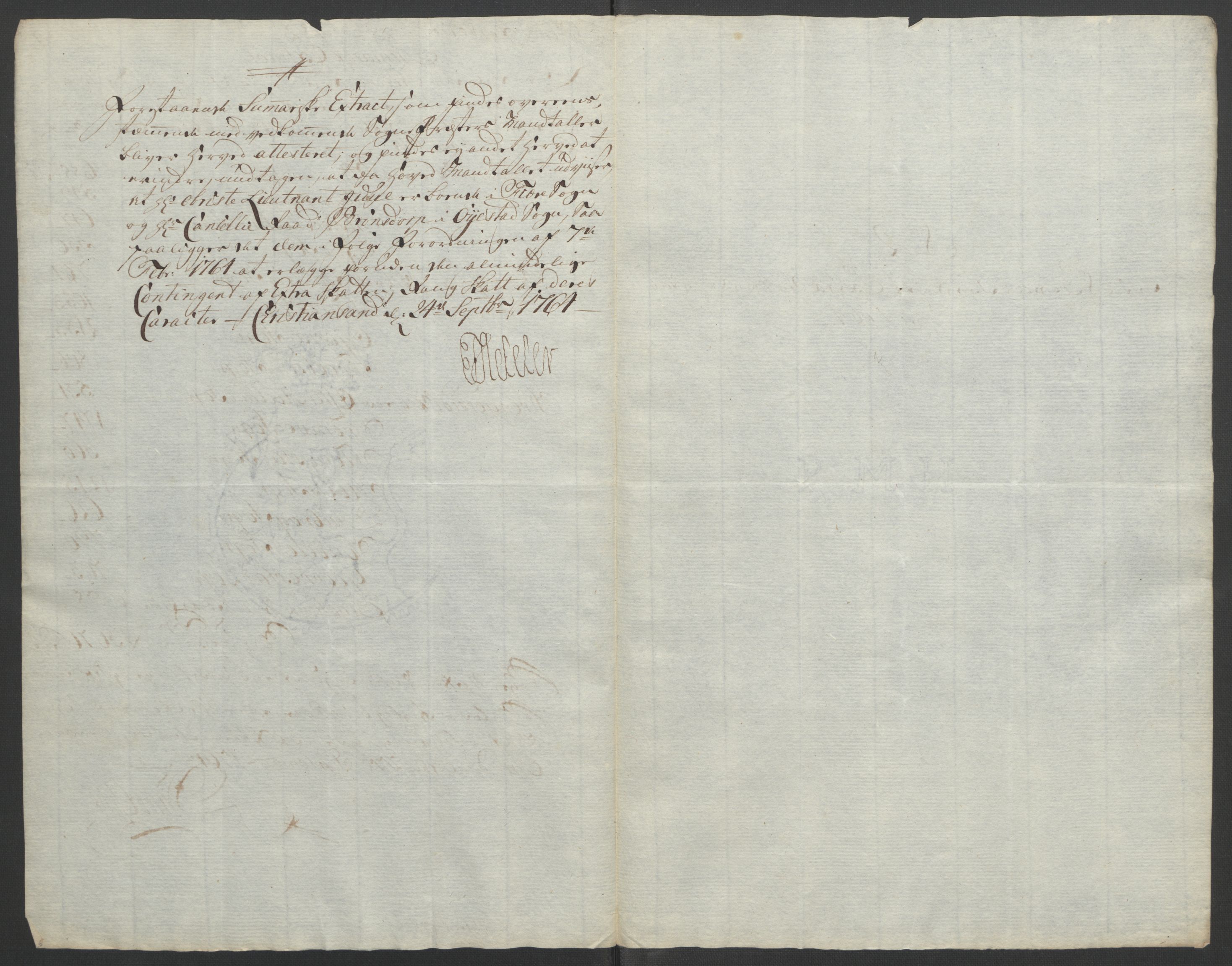 Rentekammeret inntil 1814, Reviderte regnskaper, Fogderegnskap, AV/RA-EA-4092/R39/L2424: Ekstraskatten Nedenes, 1762-1767, p. 95