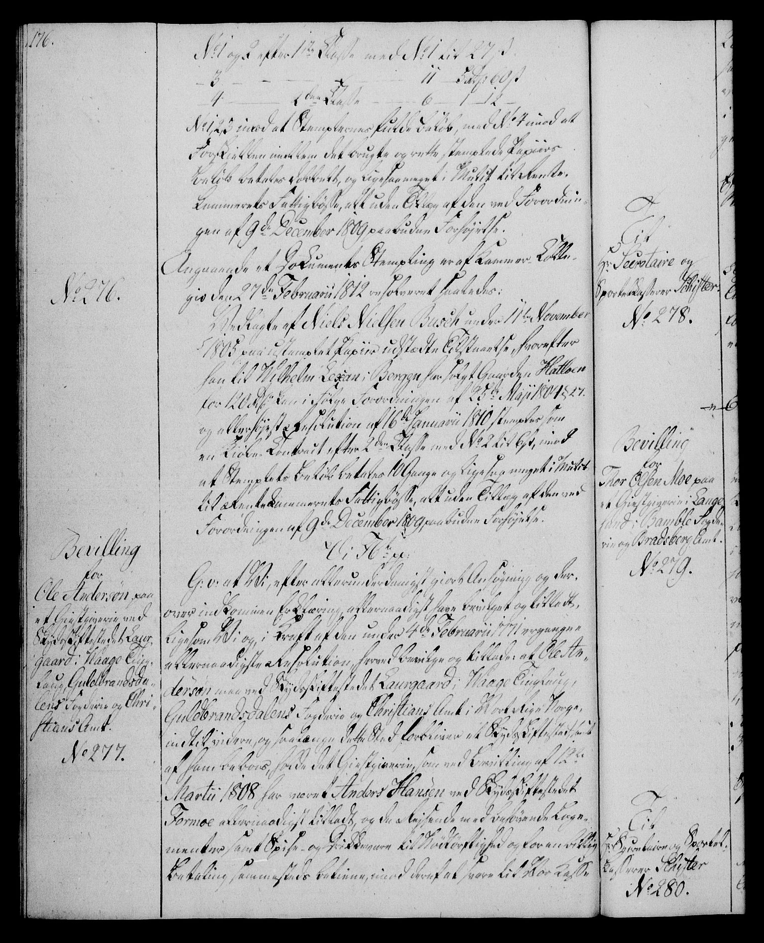 Rentekammeret, Kammerkanselliet, AV/RA-EA-3111/G/Gg/Gga/L0020: Norsk ekspedisjonsprotokoll med register (merket RK 53.20), 1811-1814, p. 176