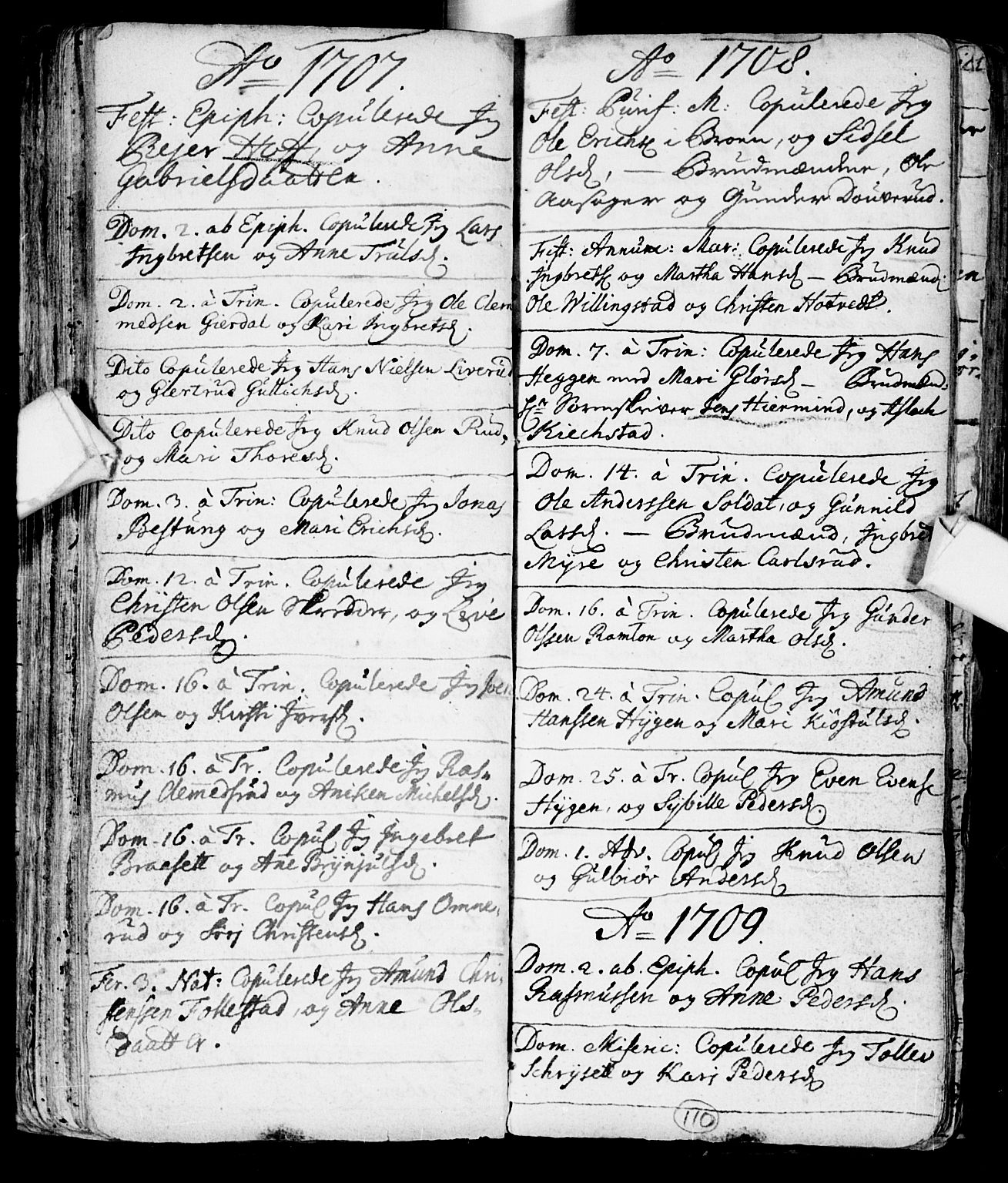 Røyken kirkebøker, AV/SAKO-A-241/F/Fa/L0001: Parish register (official) no. 1, 1701-1730, p. 110