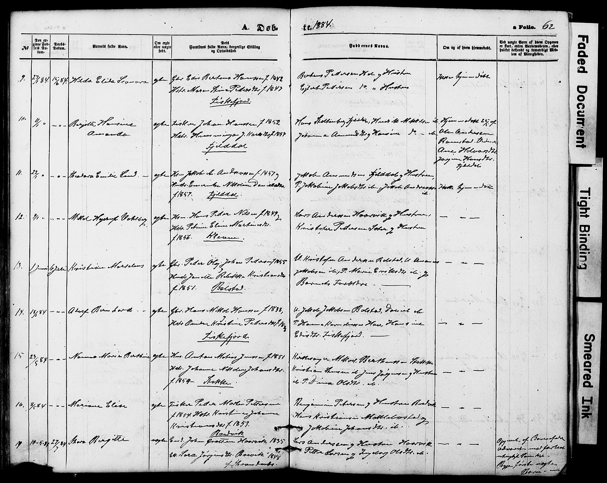 Ministerialprotokoller, klokkerbøker og fødselsregistre - Nordland, AV/SAT-A-1459/865/L0930: Parish register (copy) no. 865C02, 1866-1884, p. 62