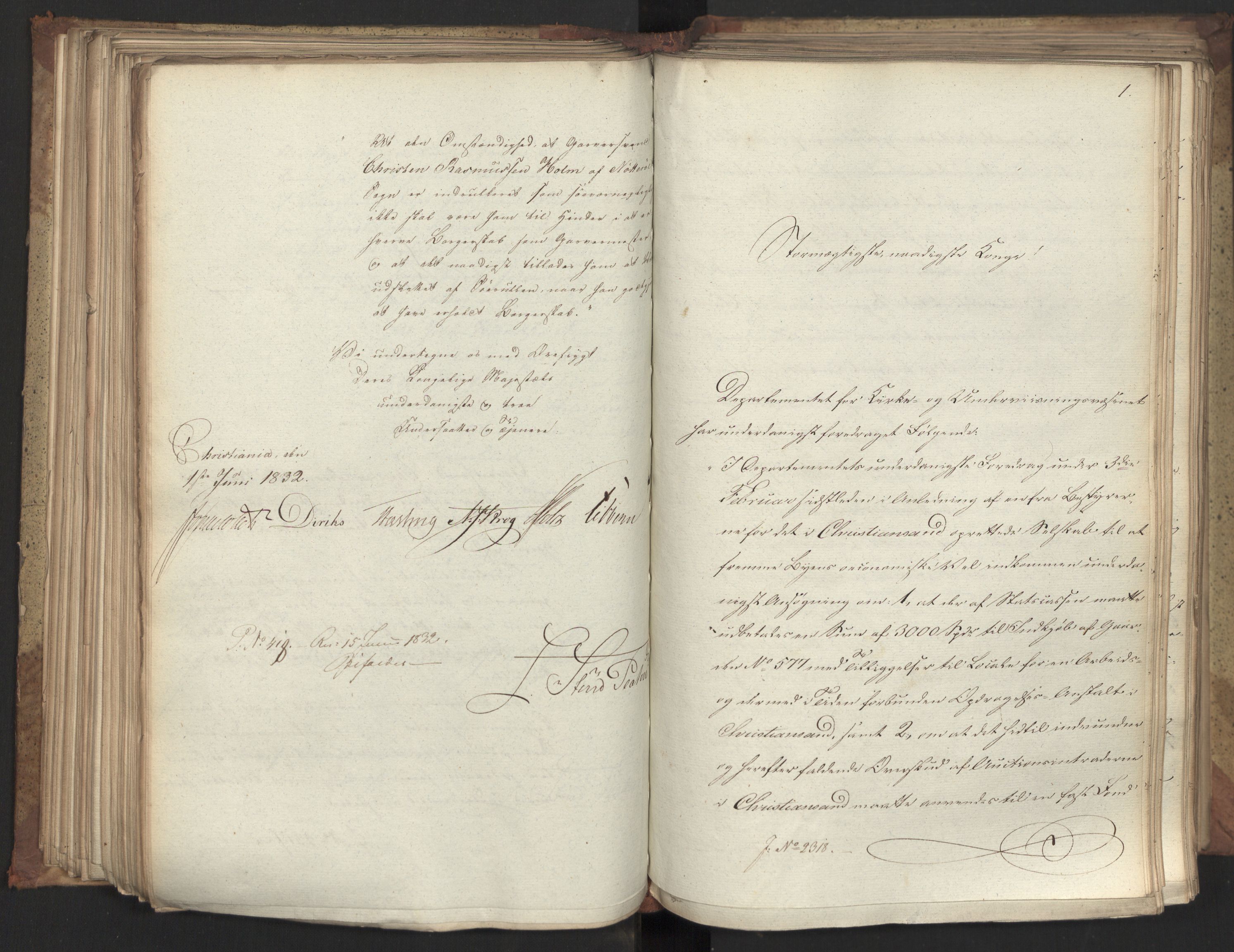 Statsrådsavdelingen i Stockholm, AV/RA-S-1003/D/Da/L0078: Regjeringsinnstillinger nr. 2260-2399, 1832, p. 201