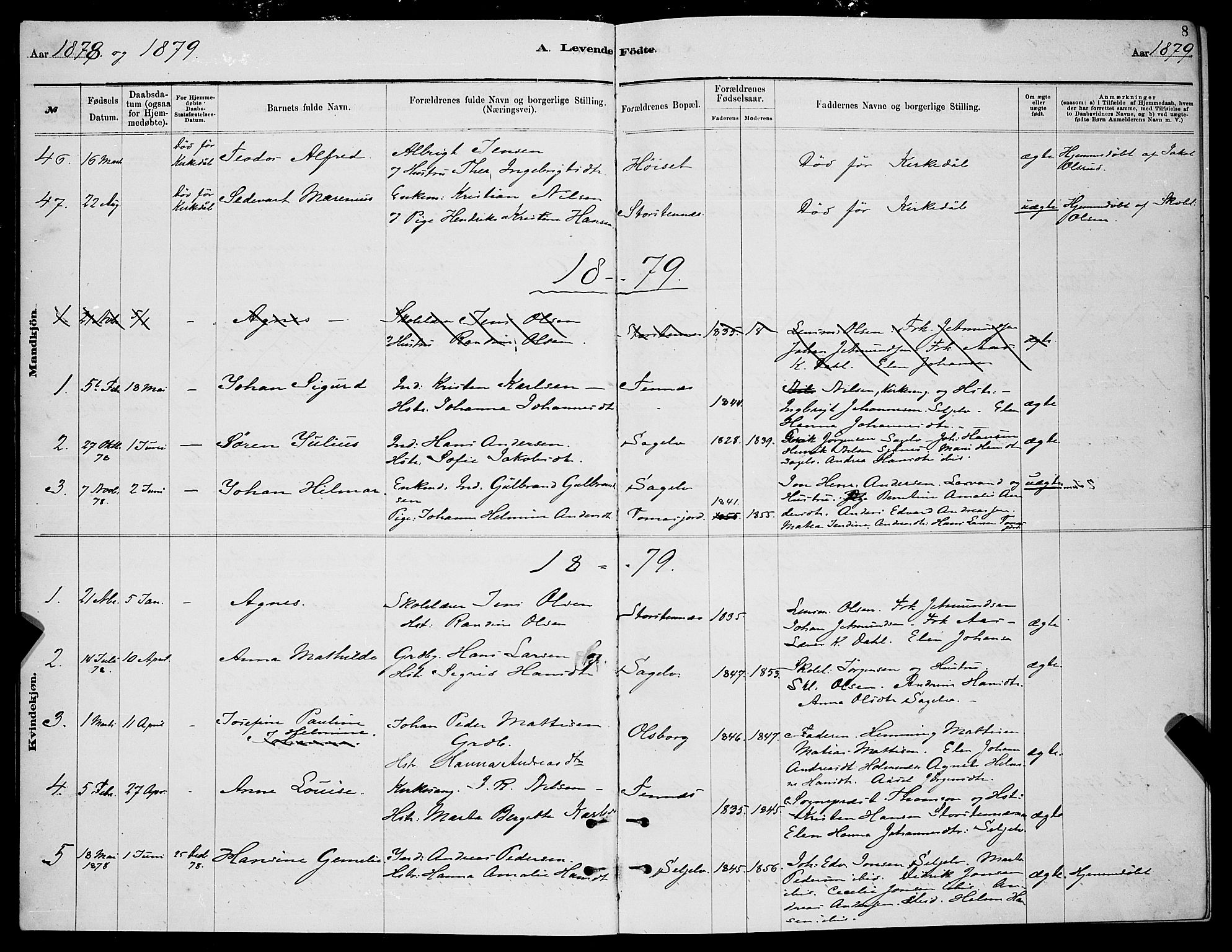 Balsfjord sokneprestembete, SATØ/S-1303/G/Ga/L0007klokker: Parish register (copy) no. 7, 1878-1889, p. 8