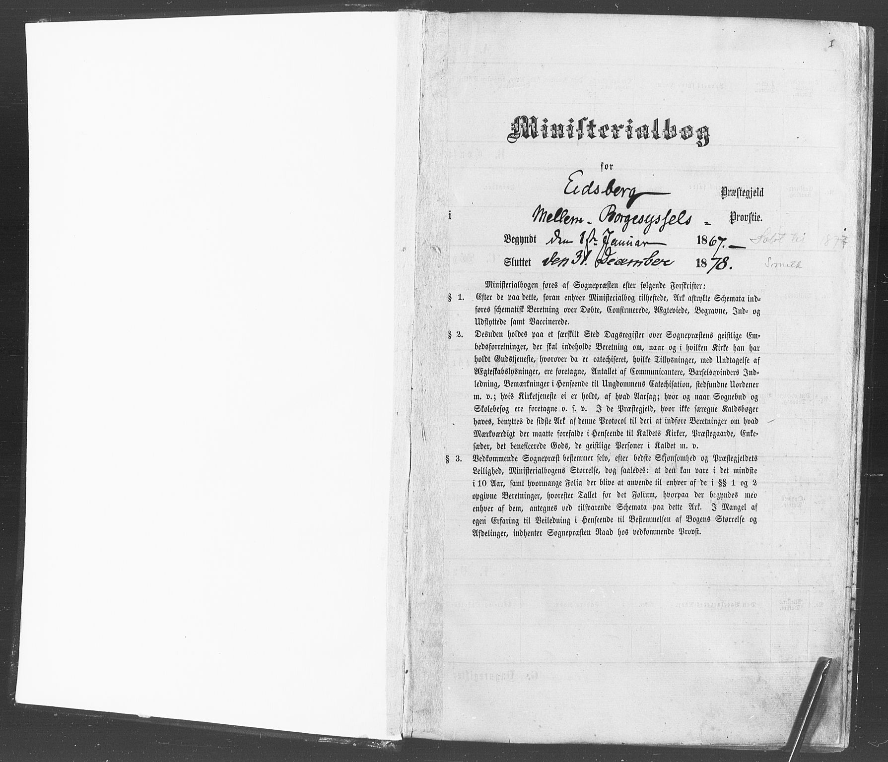 Eidsberg prestekontor Kirkebøker, AV/SAO-A-10905/F/Fa/L0011: Parish register (official) no. I 11, 1867-1878