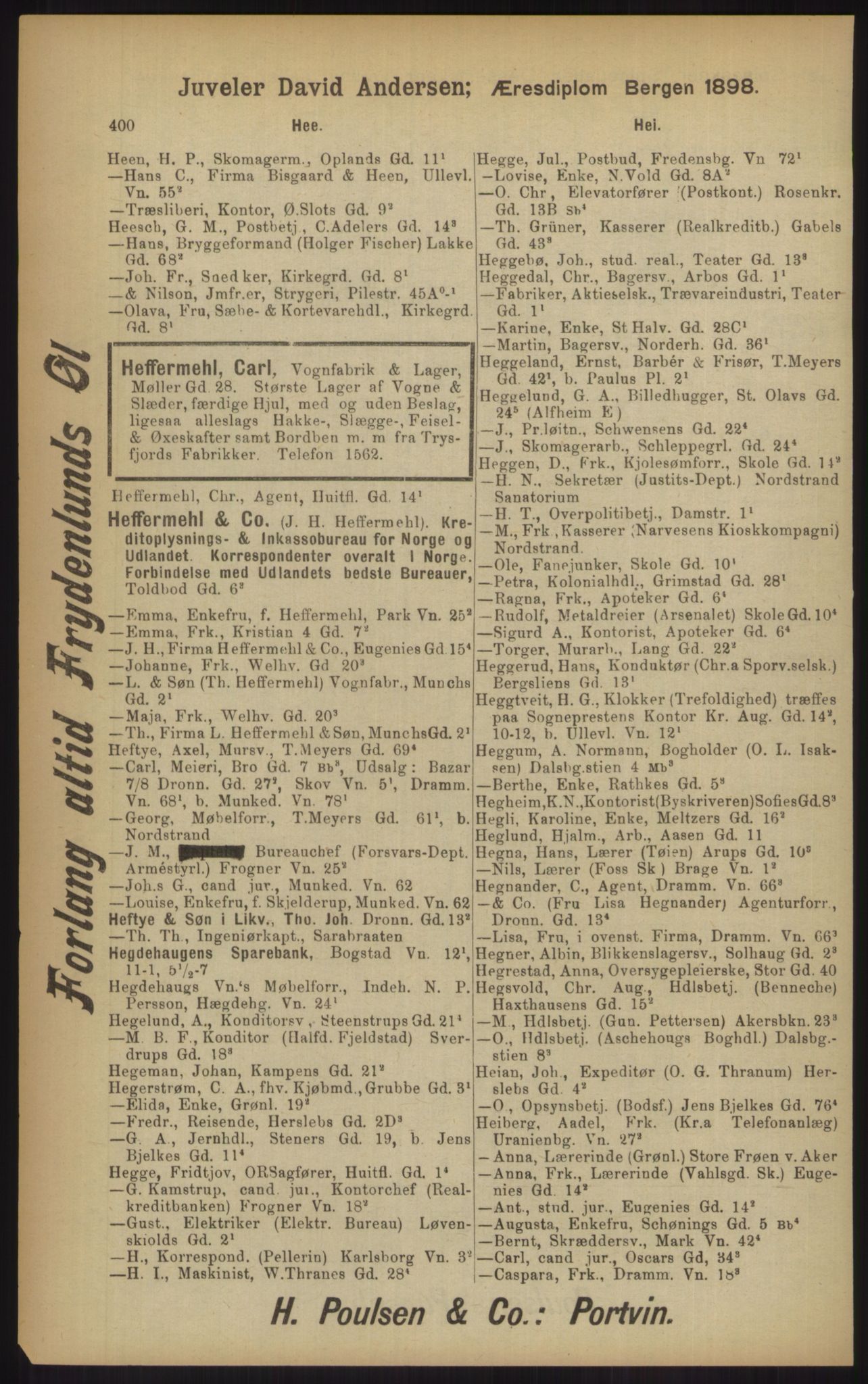 Kristiania/Oslo adressebok, PUBL/-, 1902, p. 400