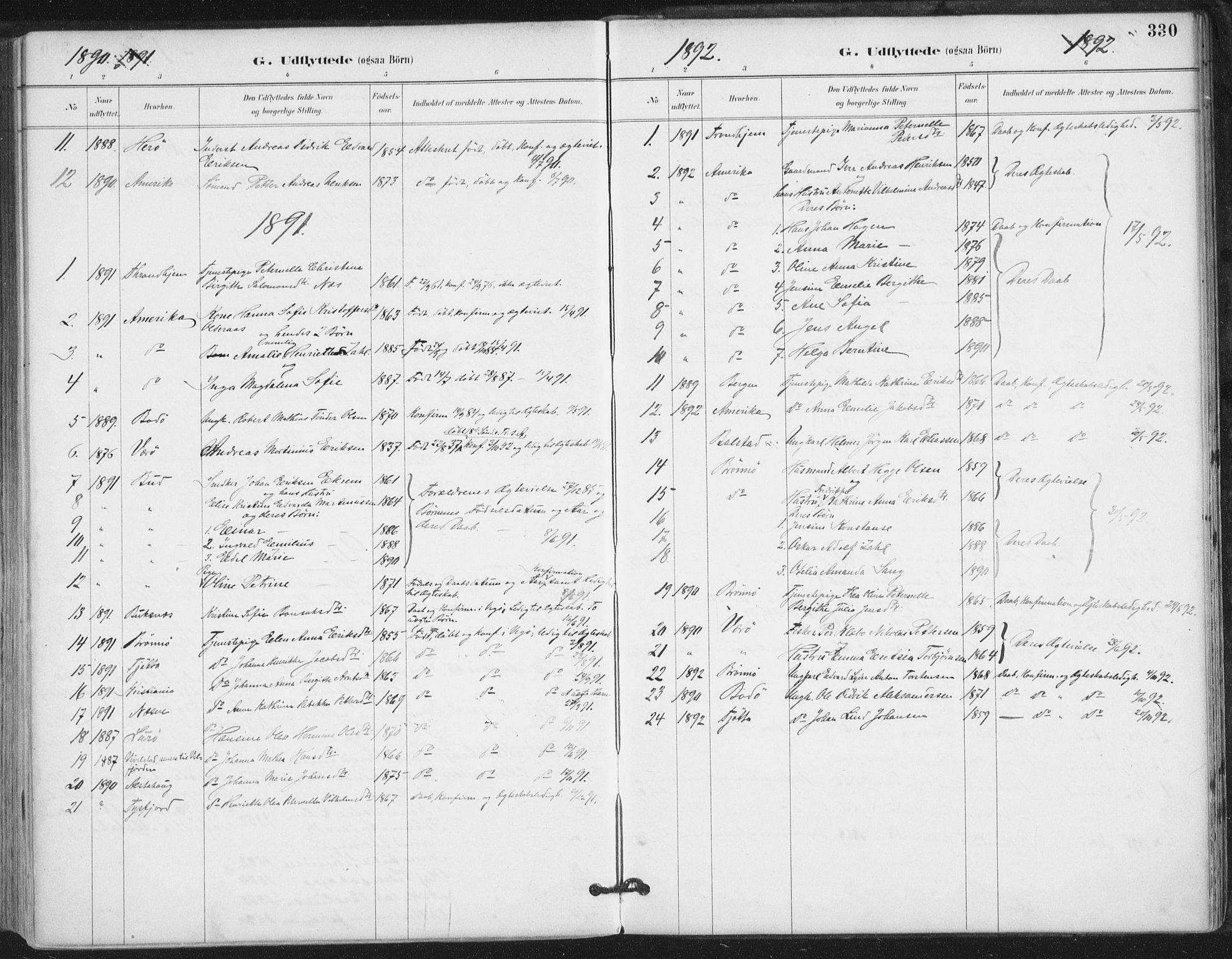 Ministerialprotokoller, klokkerbøker og fødselsregistre - Nordland, AV/SAT-A-1459/816/L0244: Parish register (official) no. 816A10, 1886-1903, p. 330