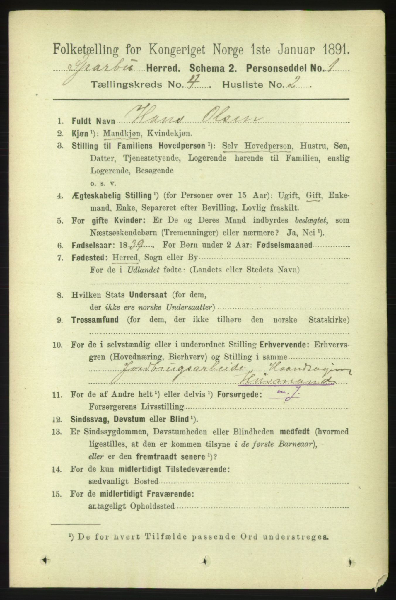 RA, 1891 census for 1731 Sparbu, 1891, p. 1373