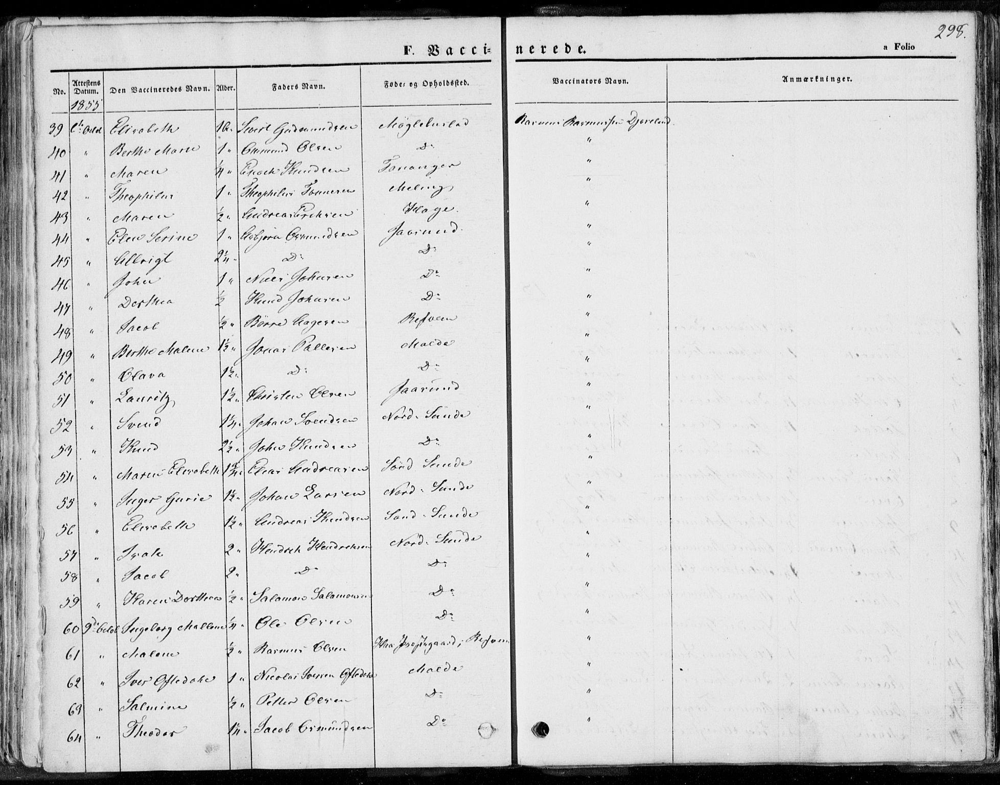 Håland sokneprestkontor, SAST/A-101802/001/30BA/L0008: Parish register (official) no. A 7.2, 1854-1870, p. 298