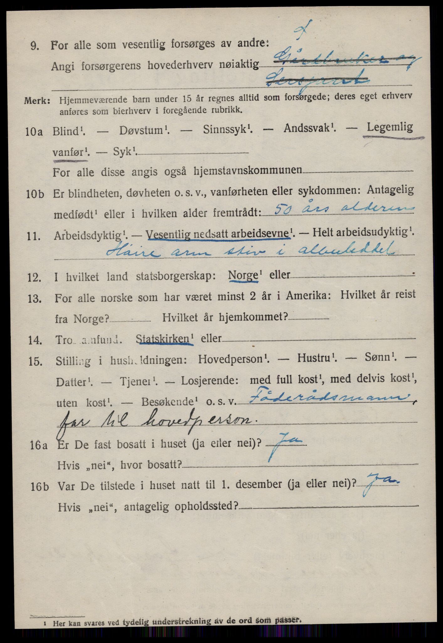 SAT, 1920 census for Vestnes, 1920, p. 3742