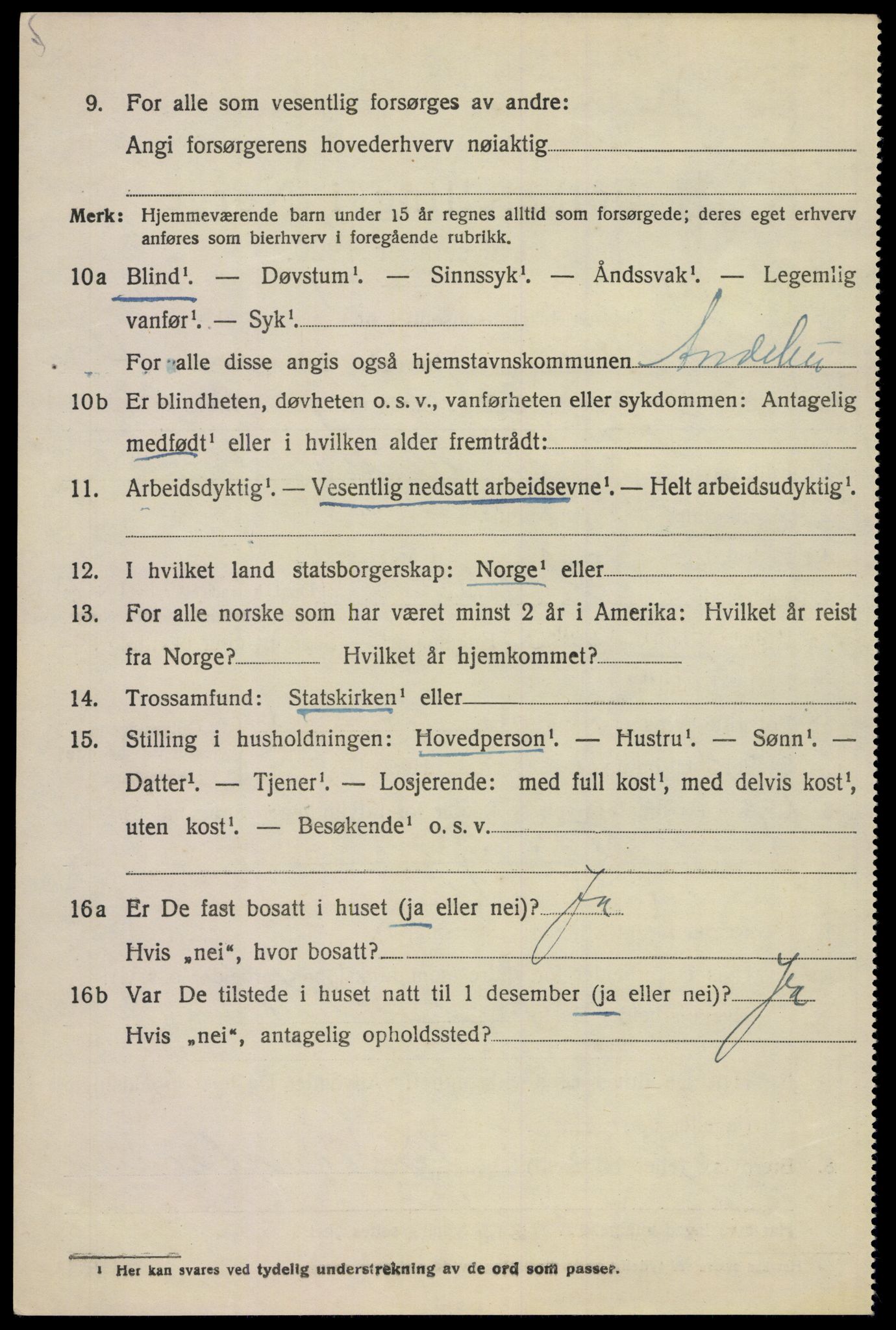 SAKO, 1920 census for Andebu, 1920, p. 2239