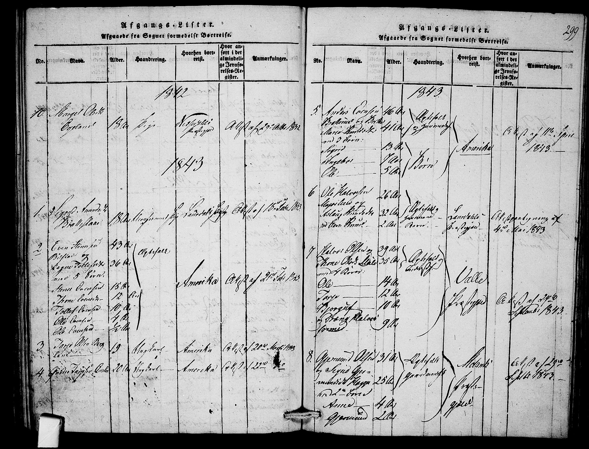 Mo kirkebøker, SAKO/A-286/F/Fb/L0001: Parish register (official) no. II 1, 1814-1844, p. 299