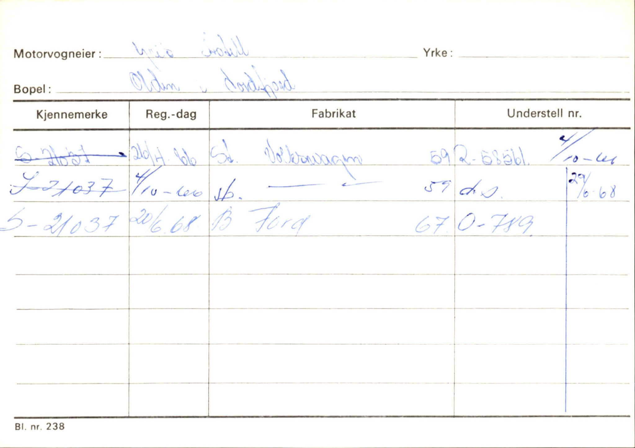 Statens vegvesen, Sogn og Fjordane vegkontor, AV/SAB-A-5301/4/F/L0131: Eigarregister Høyanger P-Å. Stryn S-Å, 1945-1975, p. 2436