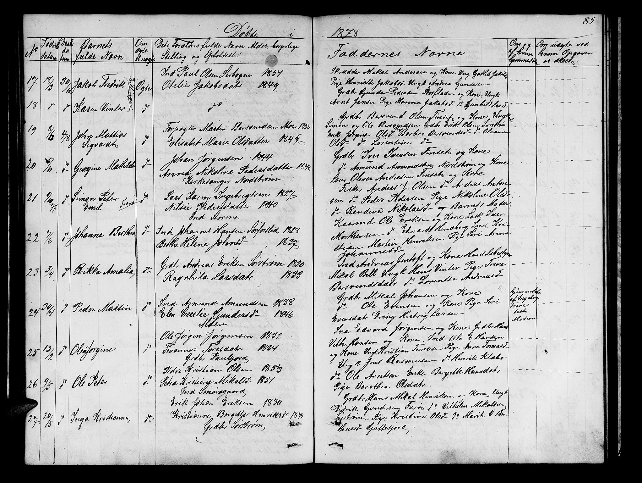 Tranøy sokneprestkontor, SATØ/S-1313/I/Ia/Iab/L0021klokker: Parish register (copy) no. 21, 1861-1886, p. 85