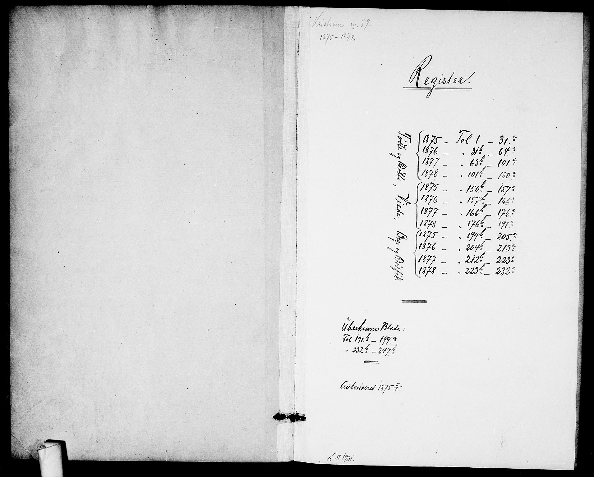 Paulus prestekontor Kirkebøker, SAO/A-10871/G/Ga/L0001: Parish register (copy) no. 1, 1875-1878
