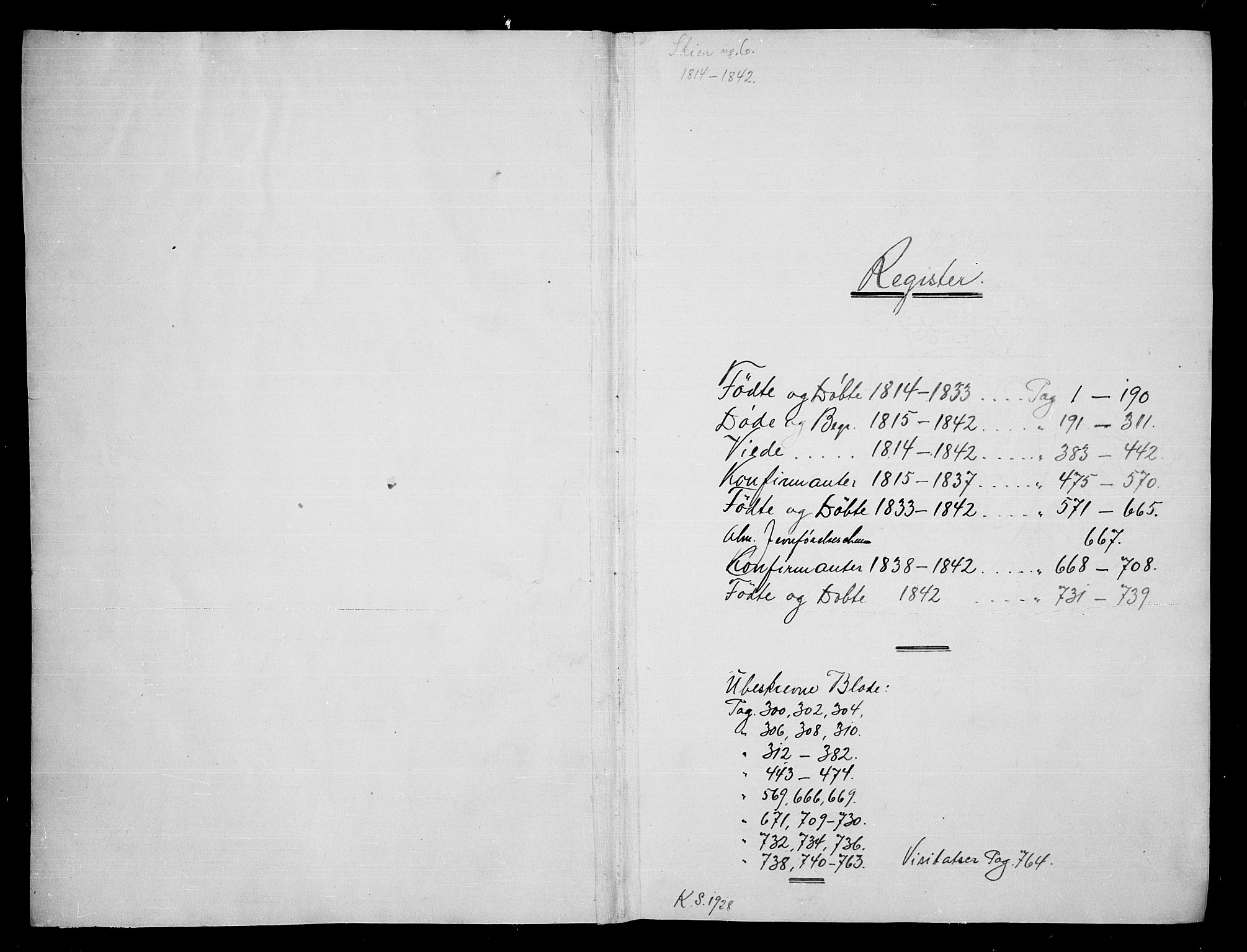 Skien kirkebøker, SAKO/A-302/G/Ga/L0002: Parish register (copy) no. 2, 1814-1842