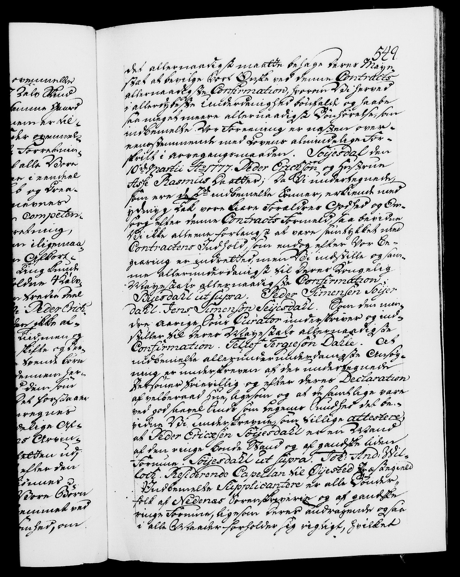 Danske Kanselli 1572-1799, RA/EA-3023/F/Fc/Fca/Fcaa/L0047: Norske registre, 1776-1778, p. 549a
