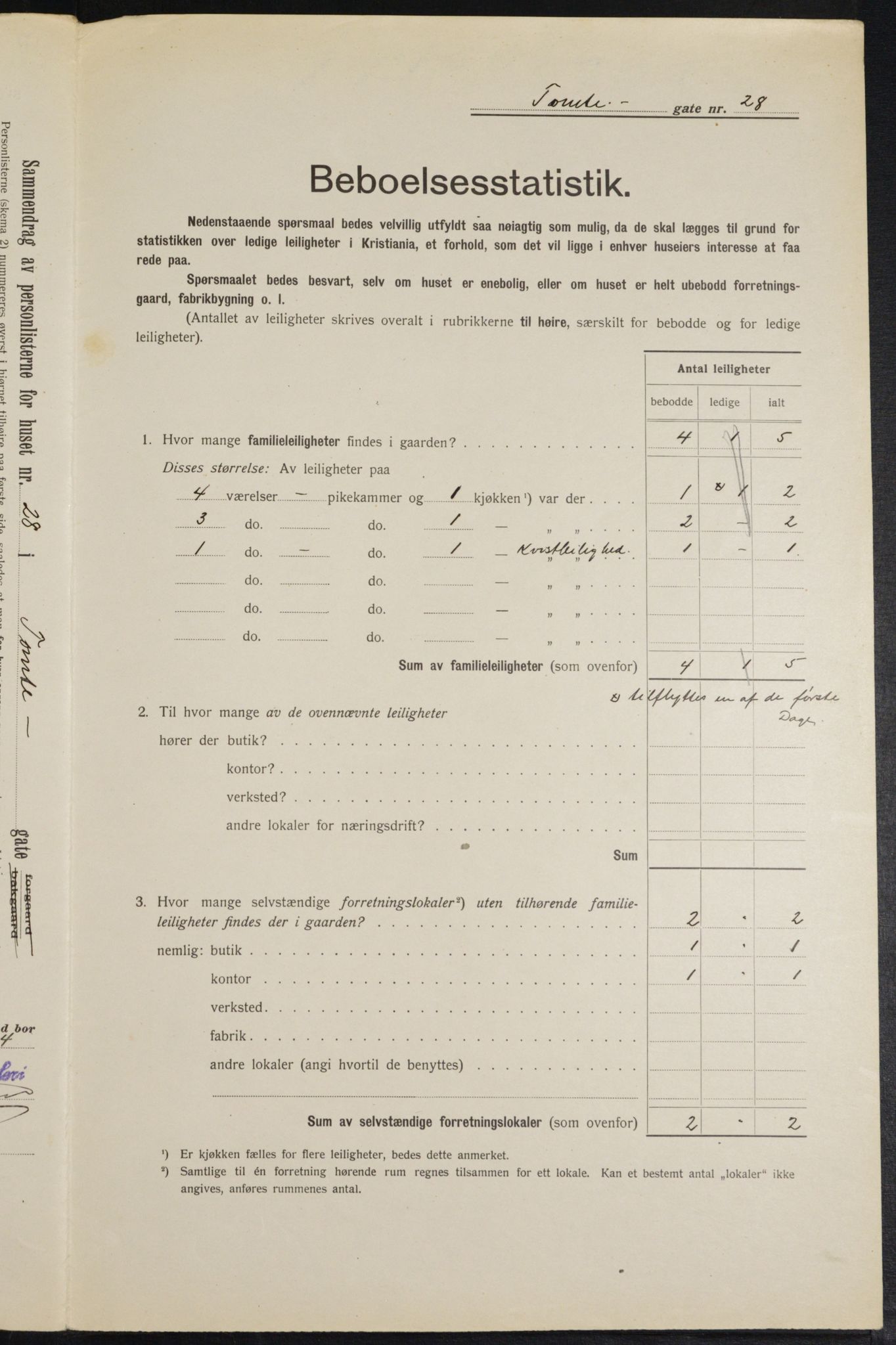 OBA, Municipal Census 1913 for Kristiania, 1913, p. 113695