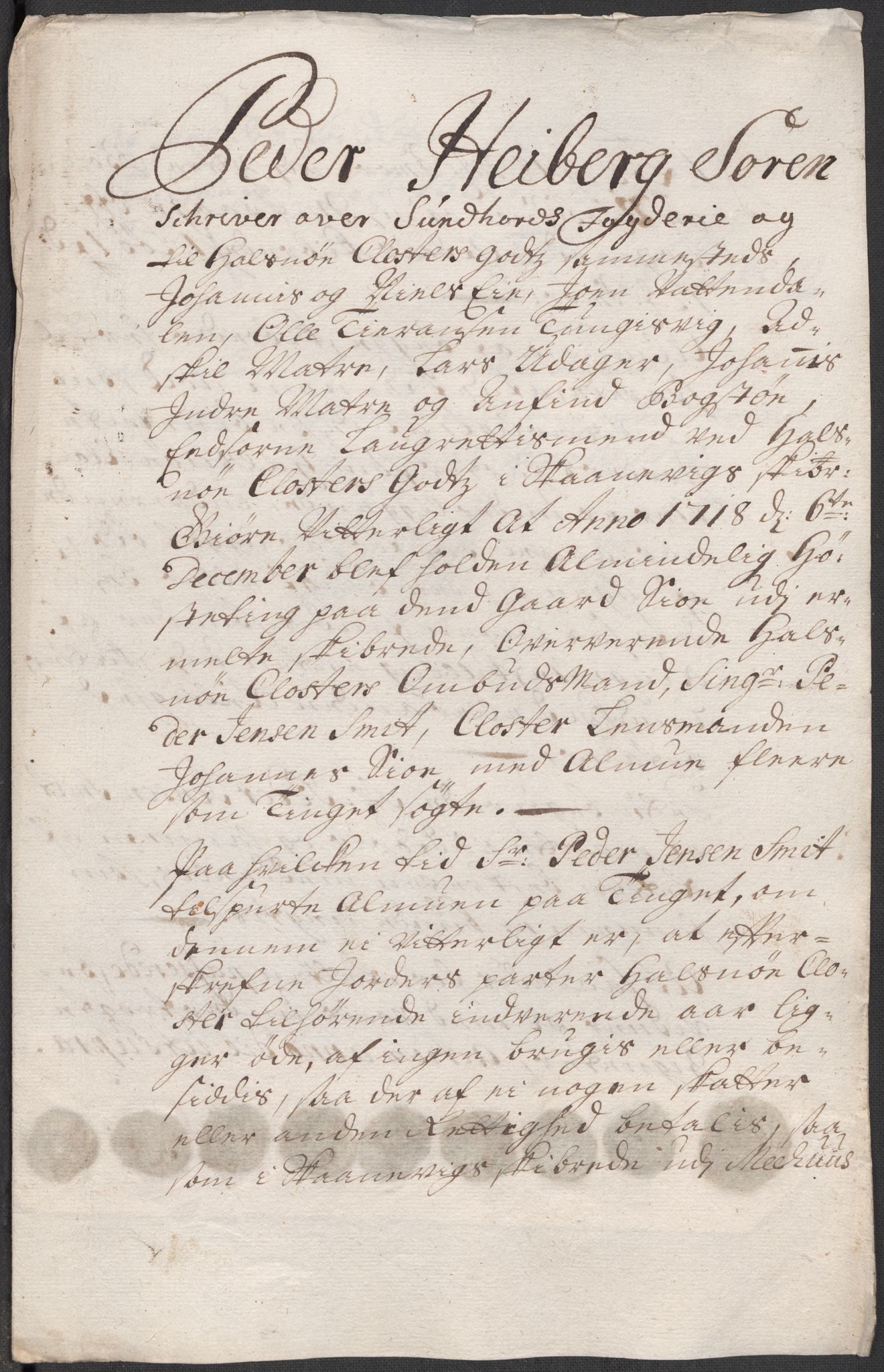 Rentekammeret inntil 1814, Reviderte regnskaper, Fogderegnskap, AV/RA-EA-4092/R48/L2996: Fogderegnskap Sunnhordland og Hardanger, 1718, p. 19