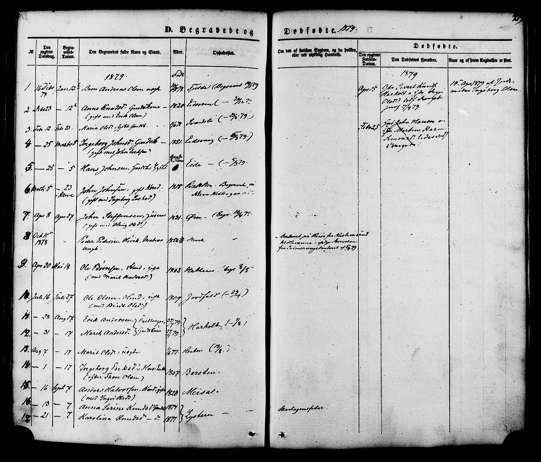 Ministerialprotokoller, klokkerbøker og fødselsregistre - Møre og Romsdal, SAT/A-1454/551/L0625: Parish register (official) no. 551A05, 1846-1879, p. 279