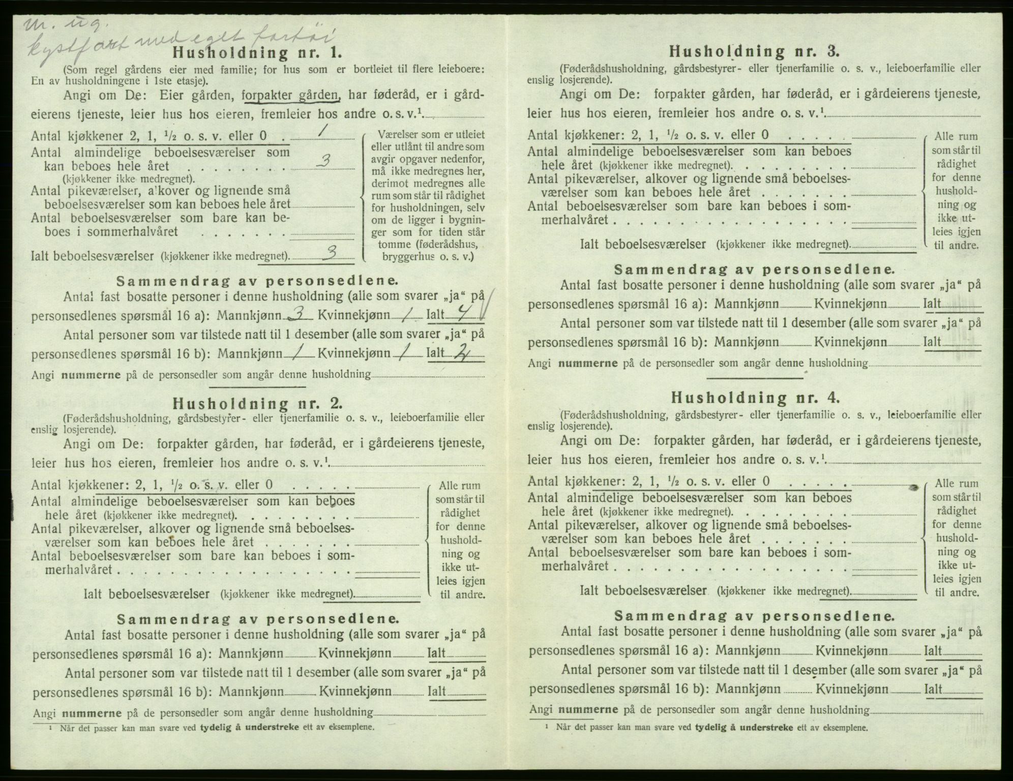 SAB, 1920 census for Fitjar, 1920, p. 586